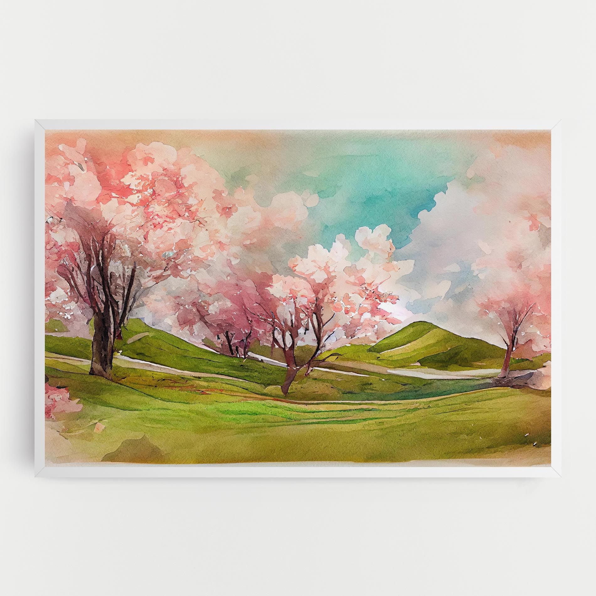 Spring Trees Painting mockup 0