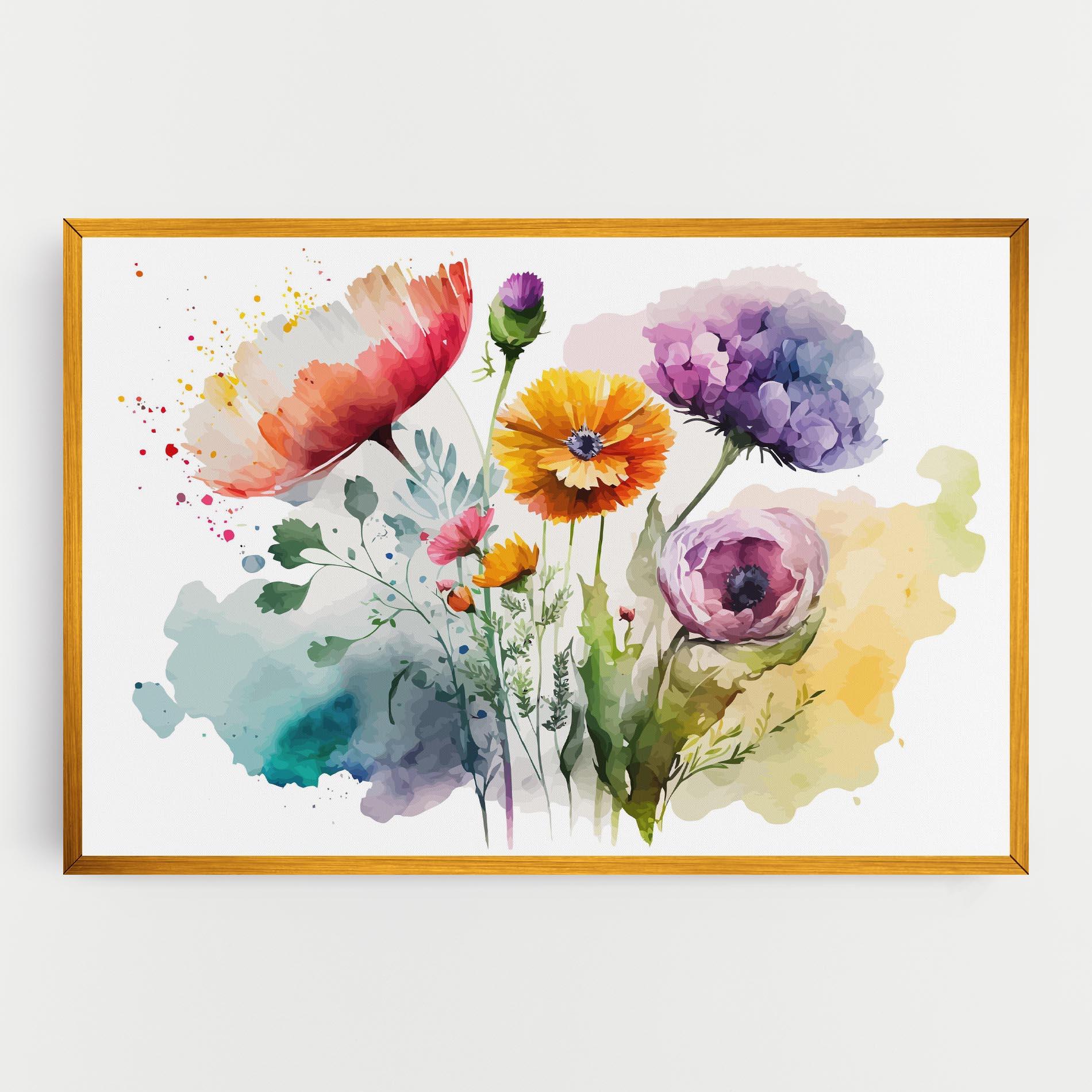 Leinwandbild Beautiful Spring Flowers mockup 0