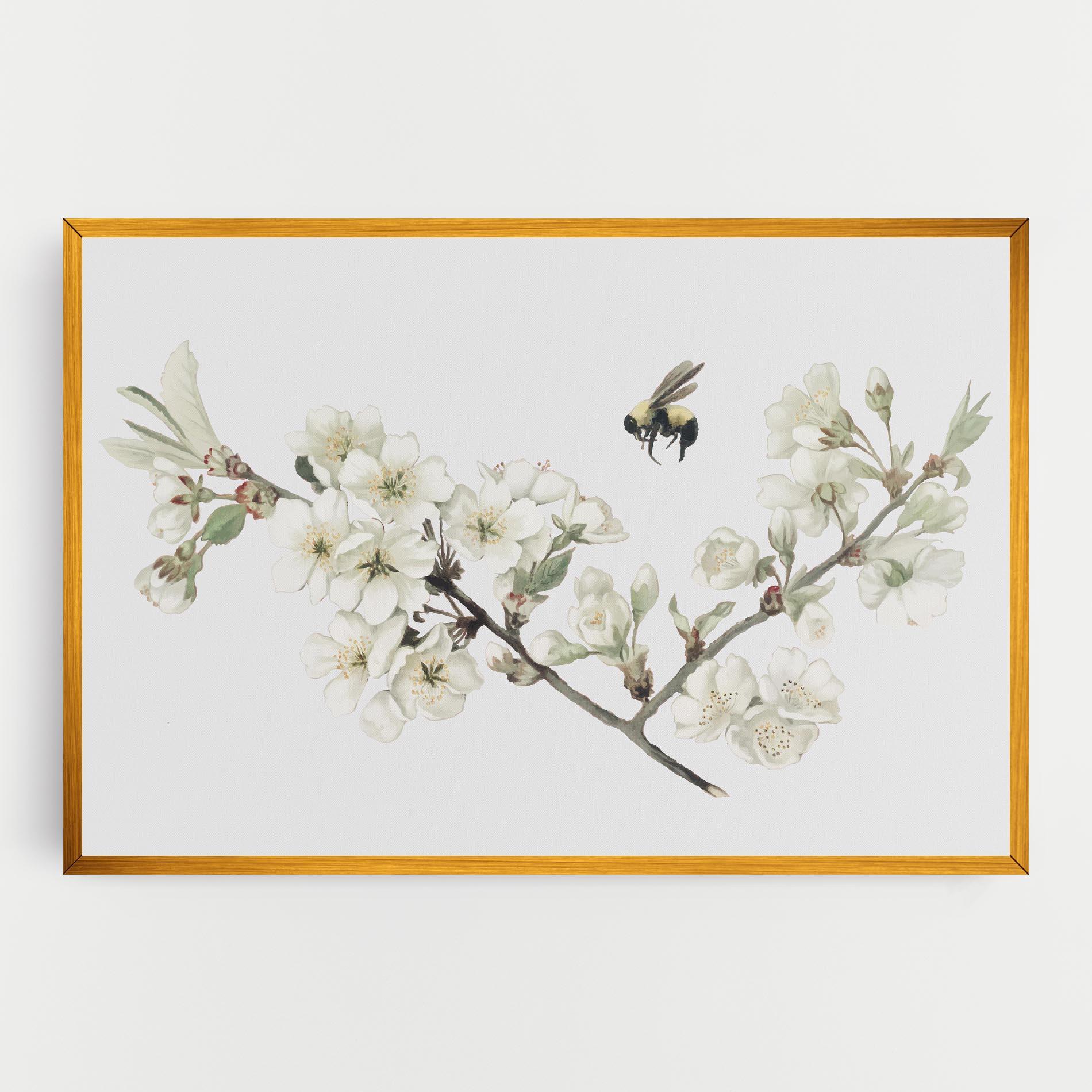 Leinwandbild Bee Spring Flower mockup 0