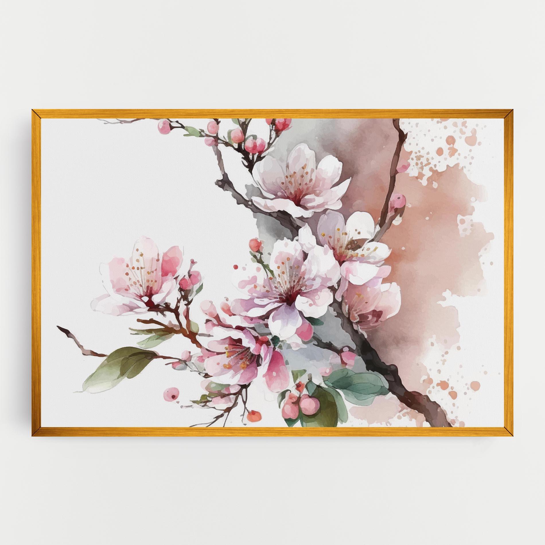 Leinwandbild Cherry Spring Flower mockup 0