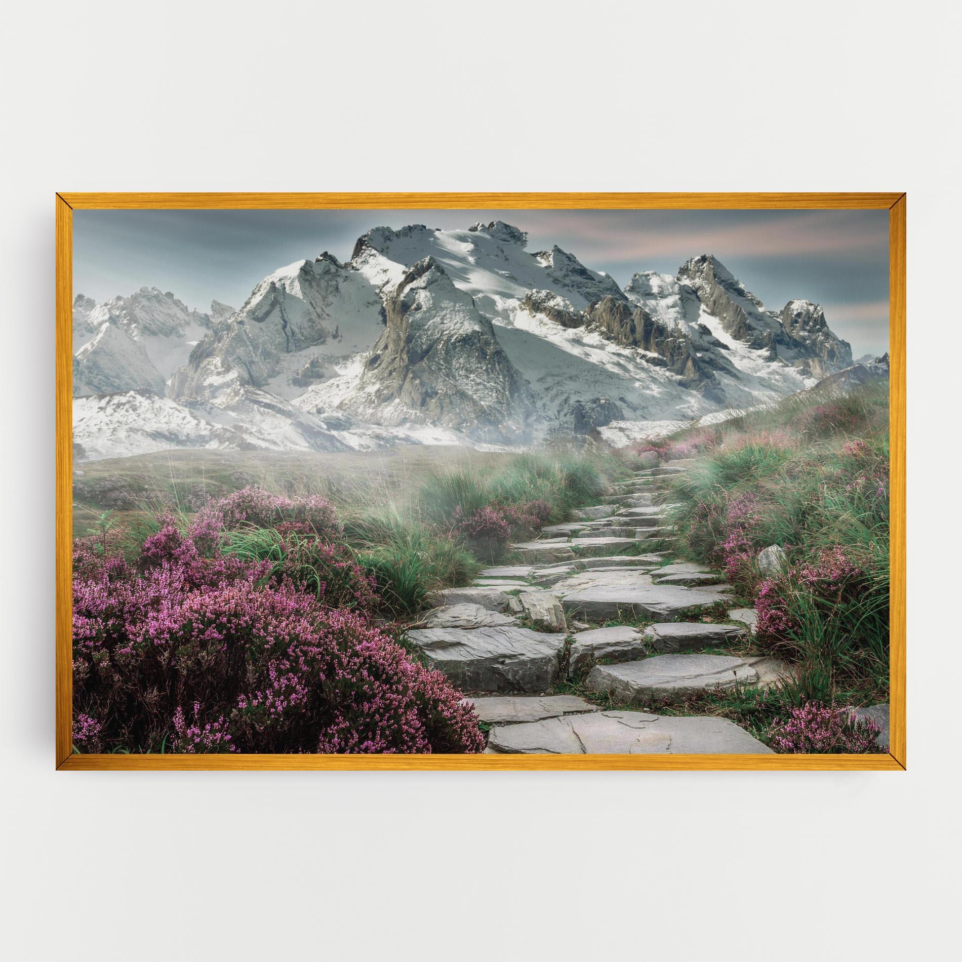 Leinwandbild Mountain Spring View mockup 0
