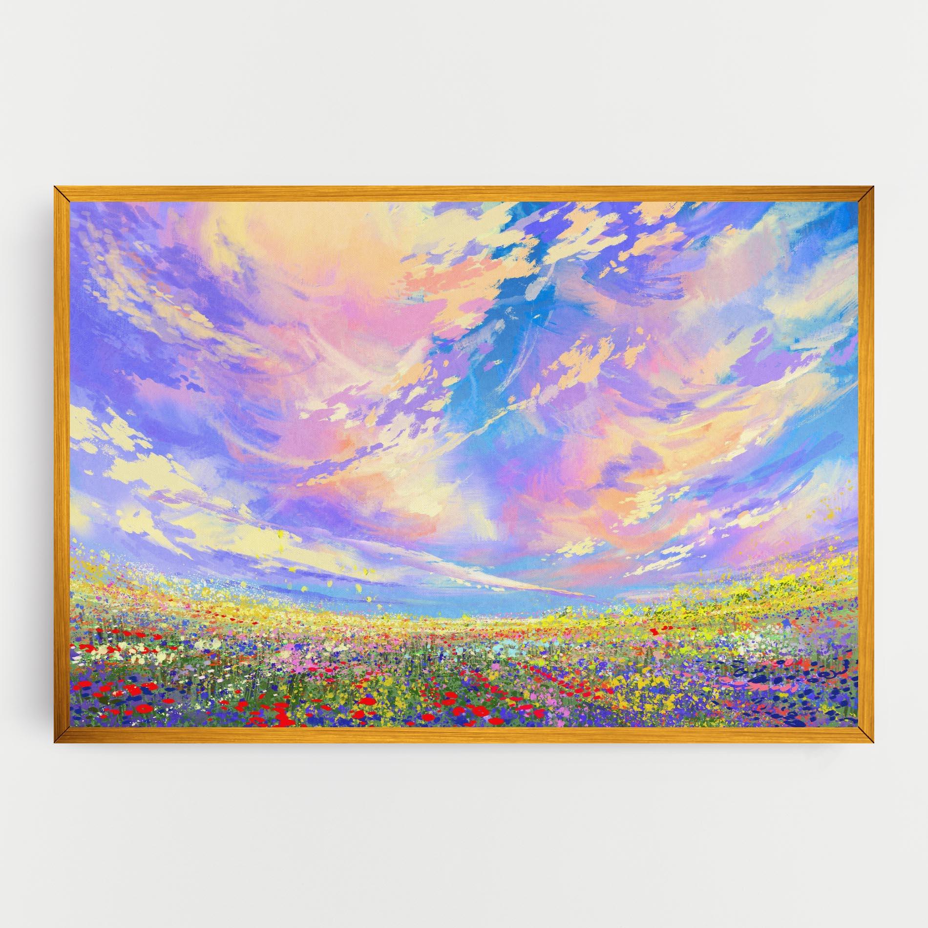 Leinwandbild Spring Field mockup 0