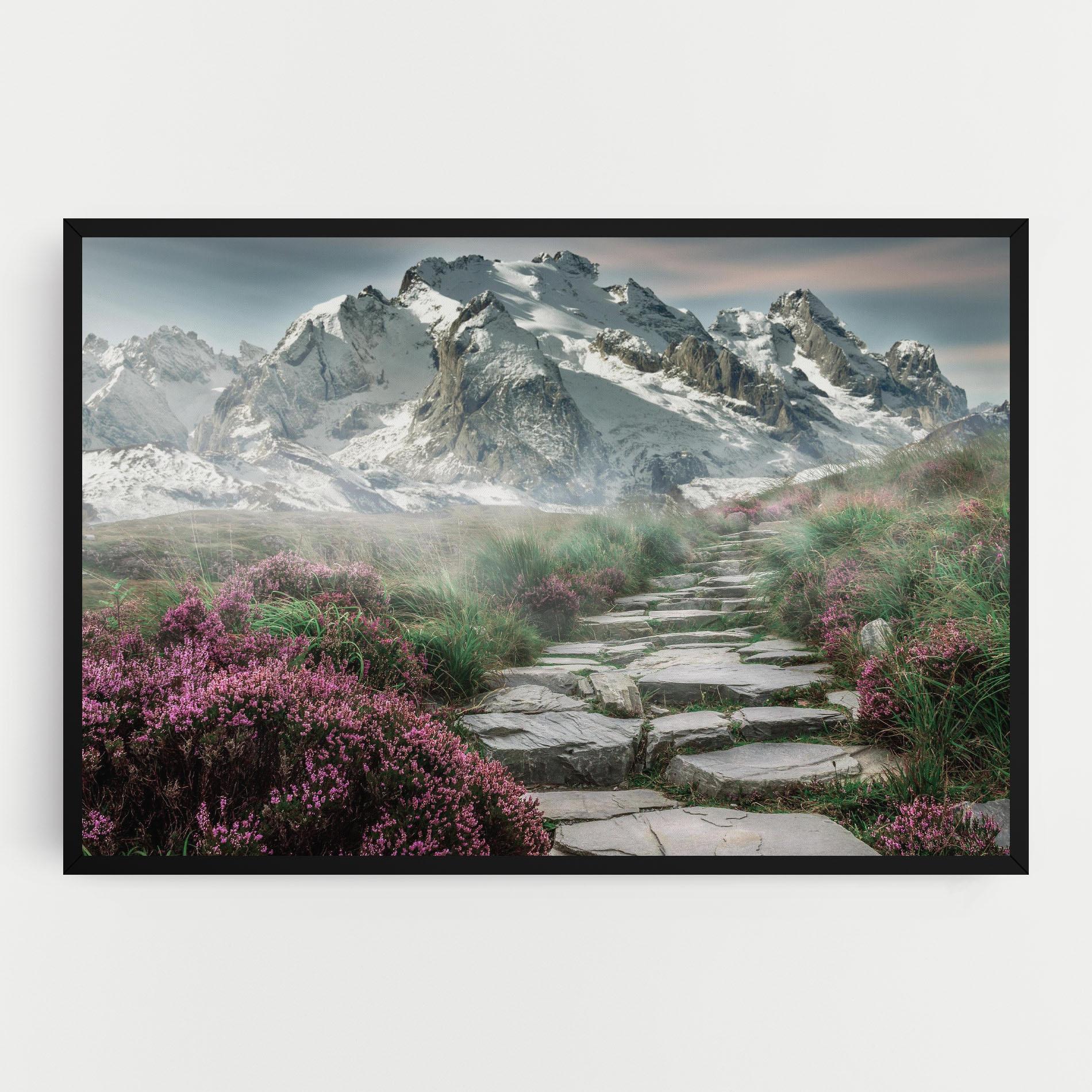 Leinwandbild Mountain Spring View mockup 0