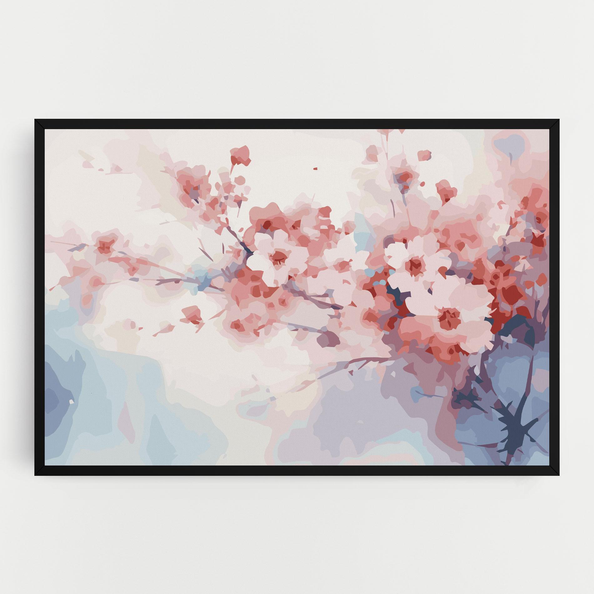 Leinwandbild Pastel Spring Flowers mockup 0