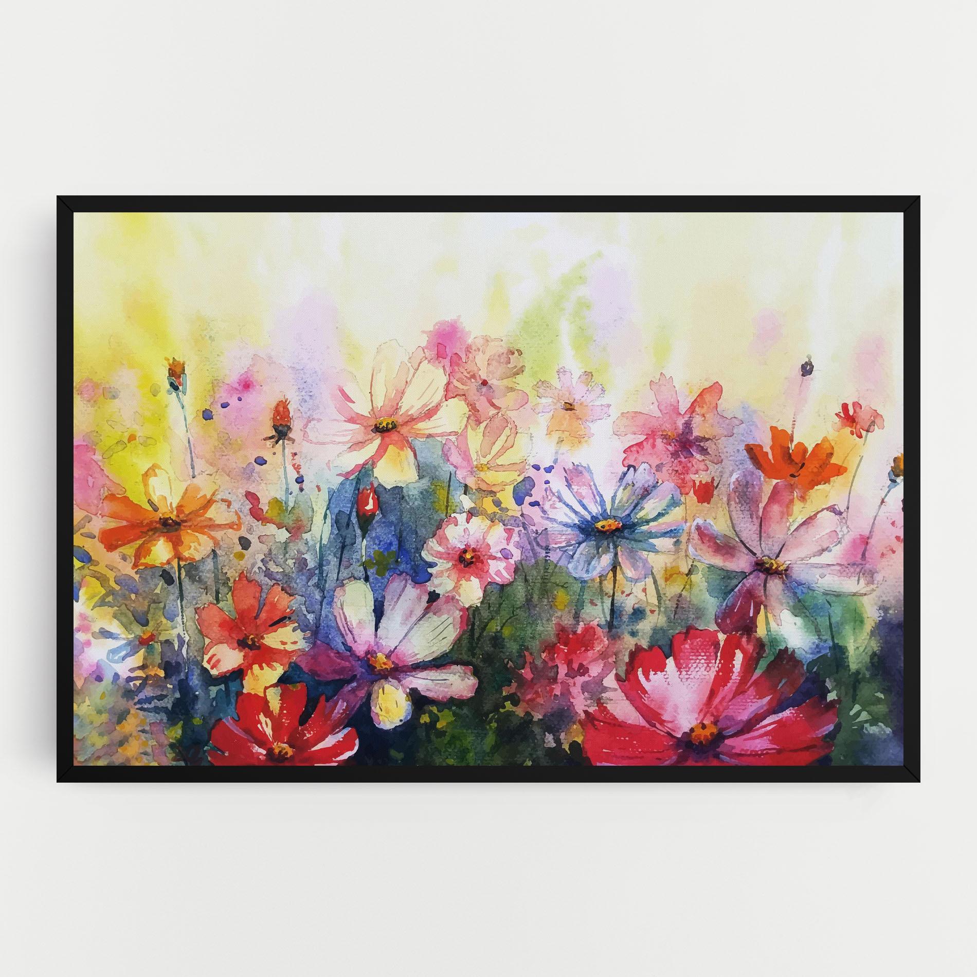 Leinwandbild Water Art Flowers mockup 0