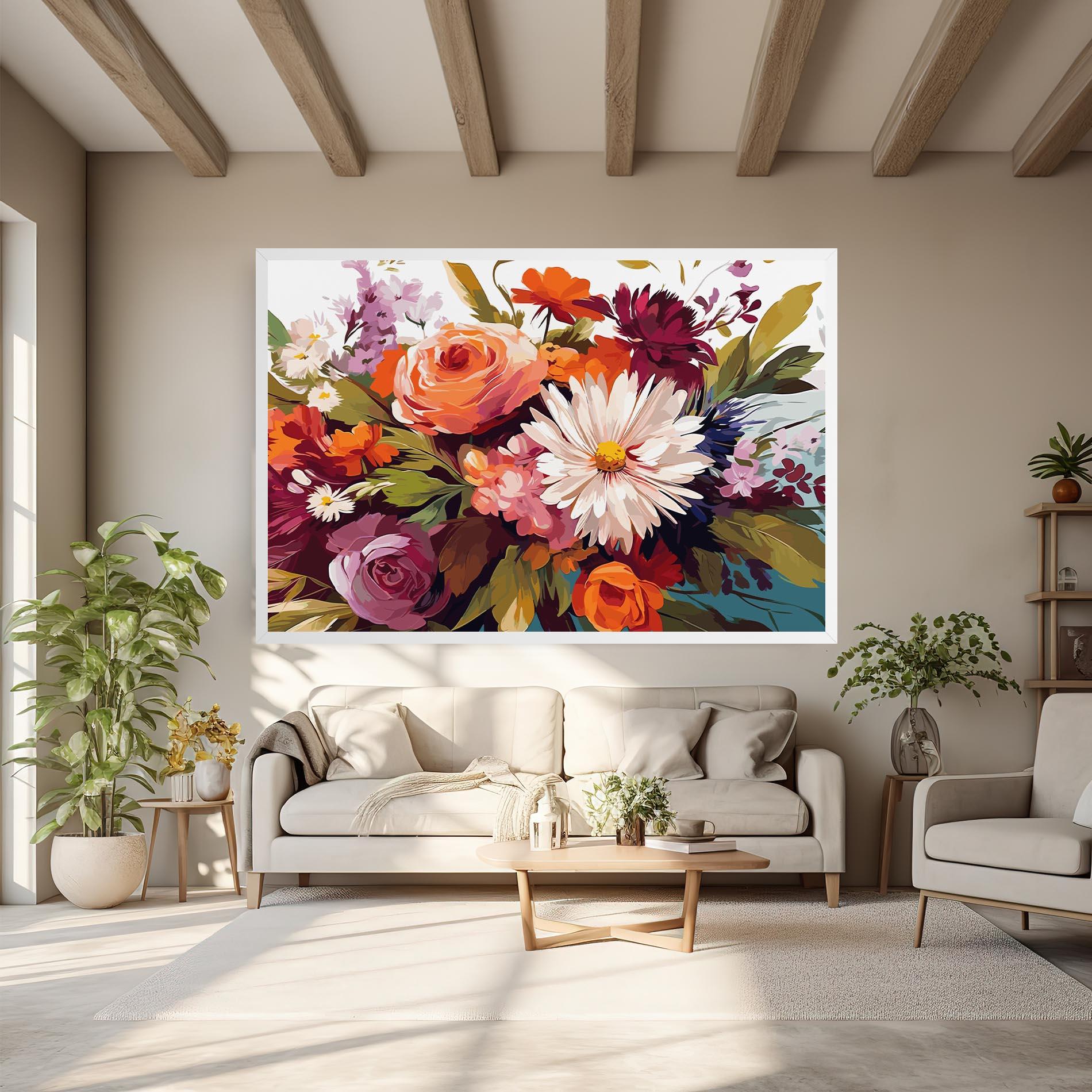 Leinwandbild Cream Orange Spring mockup 6