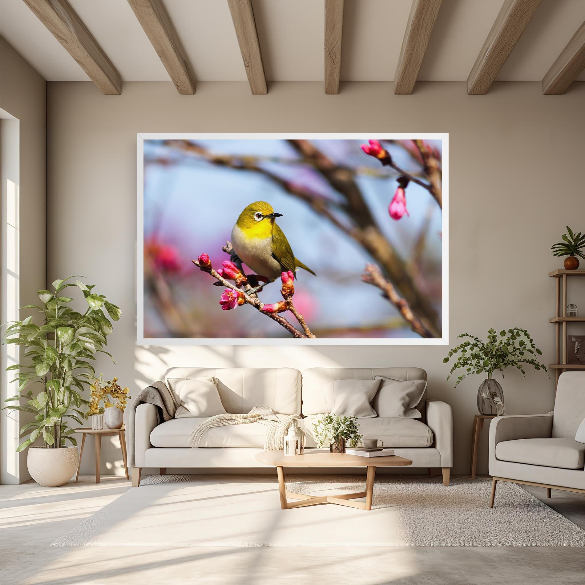 Leinwandbild Cute Pink Flower Buds mockup 6