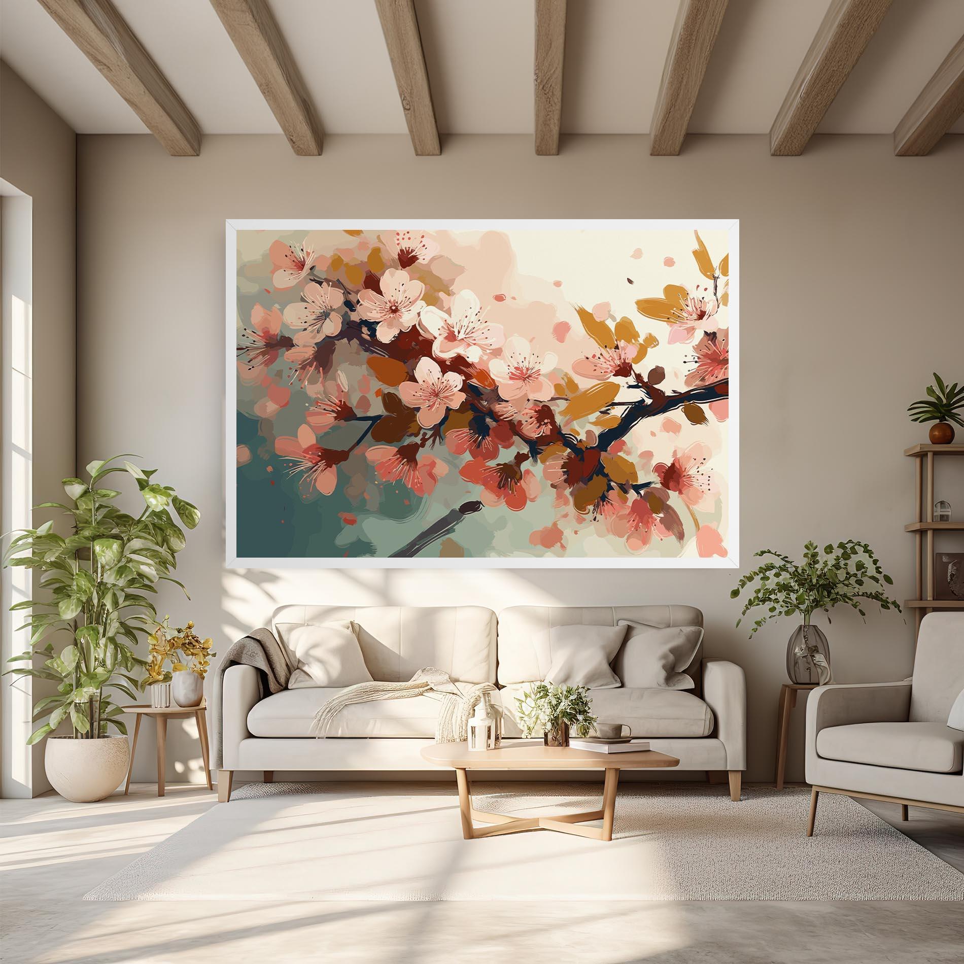 Leinwandbild Cute Spring Flower mockup 6