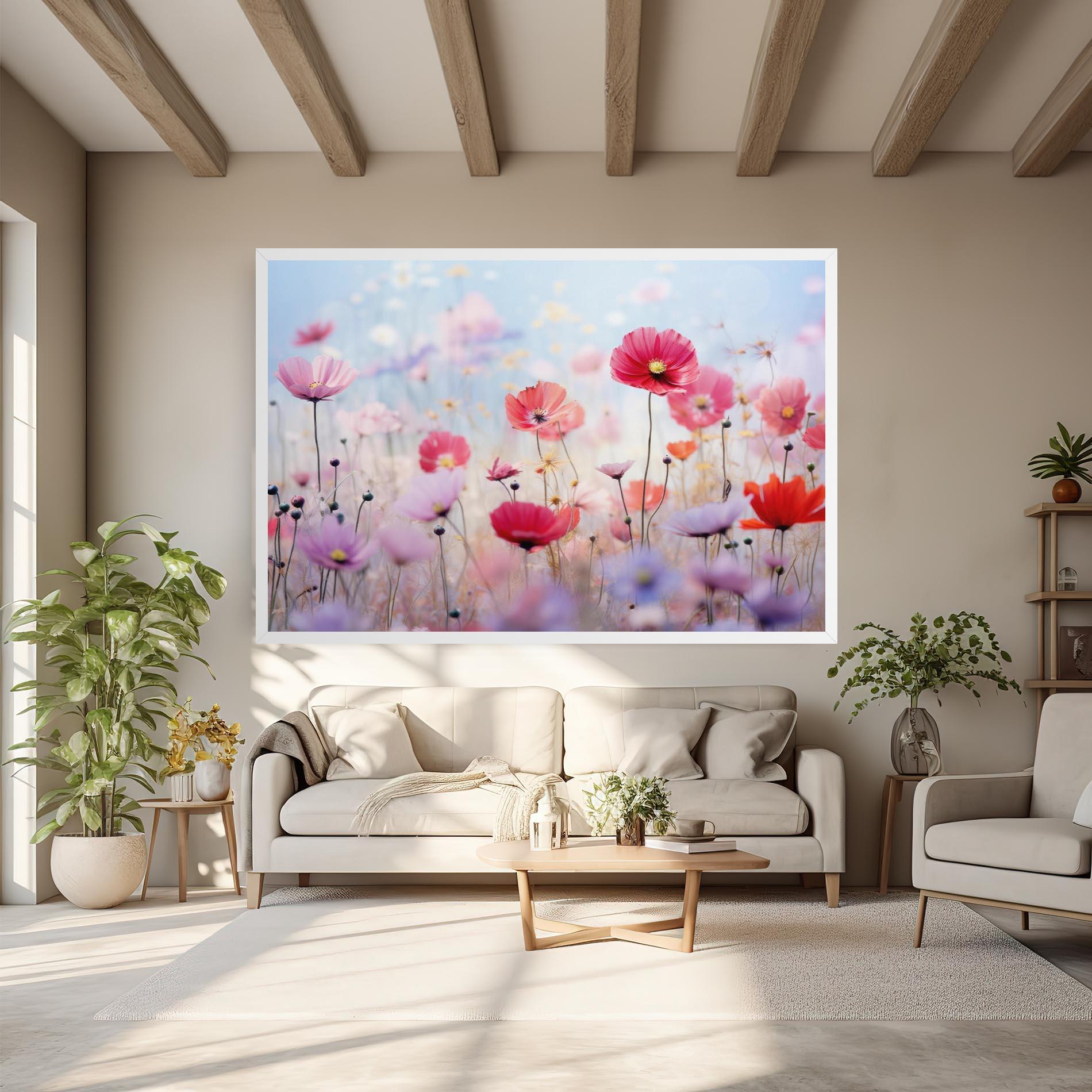 Leinwandbild Dreamy Sprig Pink Flower mockup 6