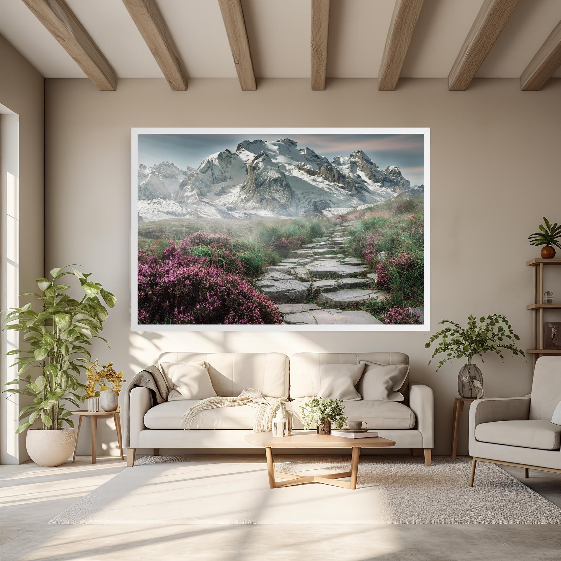 Leinwandbild Mountain Spring View mockup 6