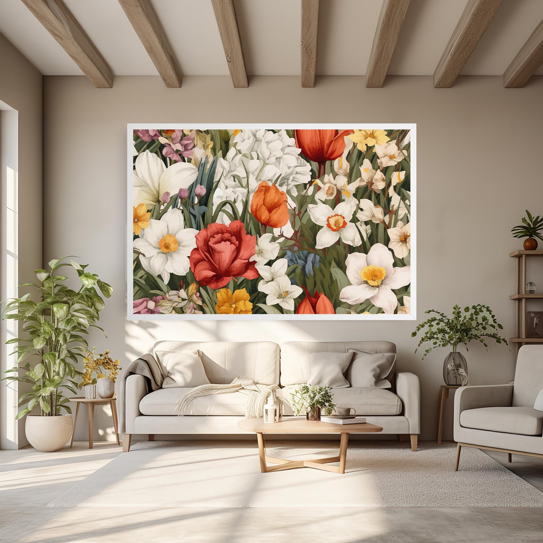 Leinwandbild Orange Red Spring mockup 6