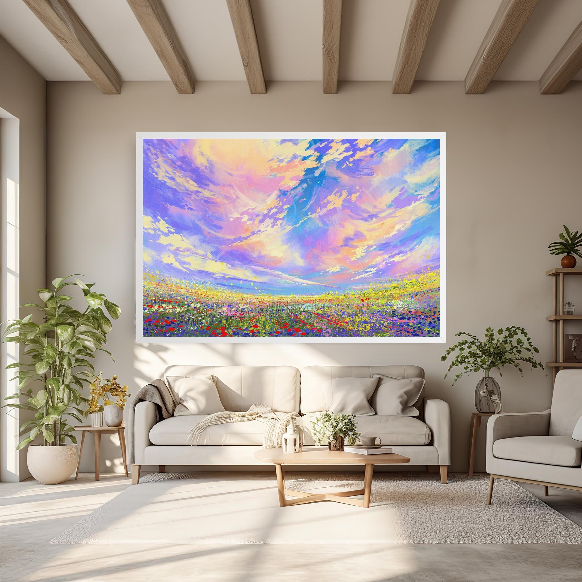 Leinwandbild Spring Field mockup 6