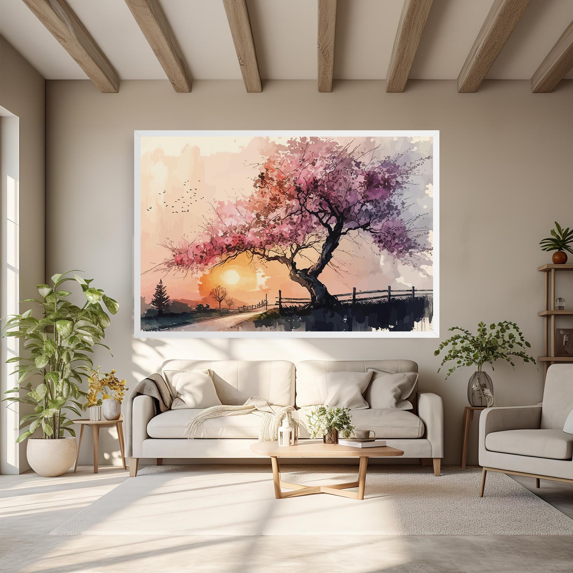 Leinwandbild Sunset Spring mockup 6