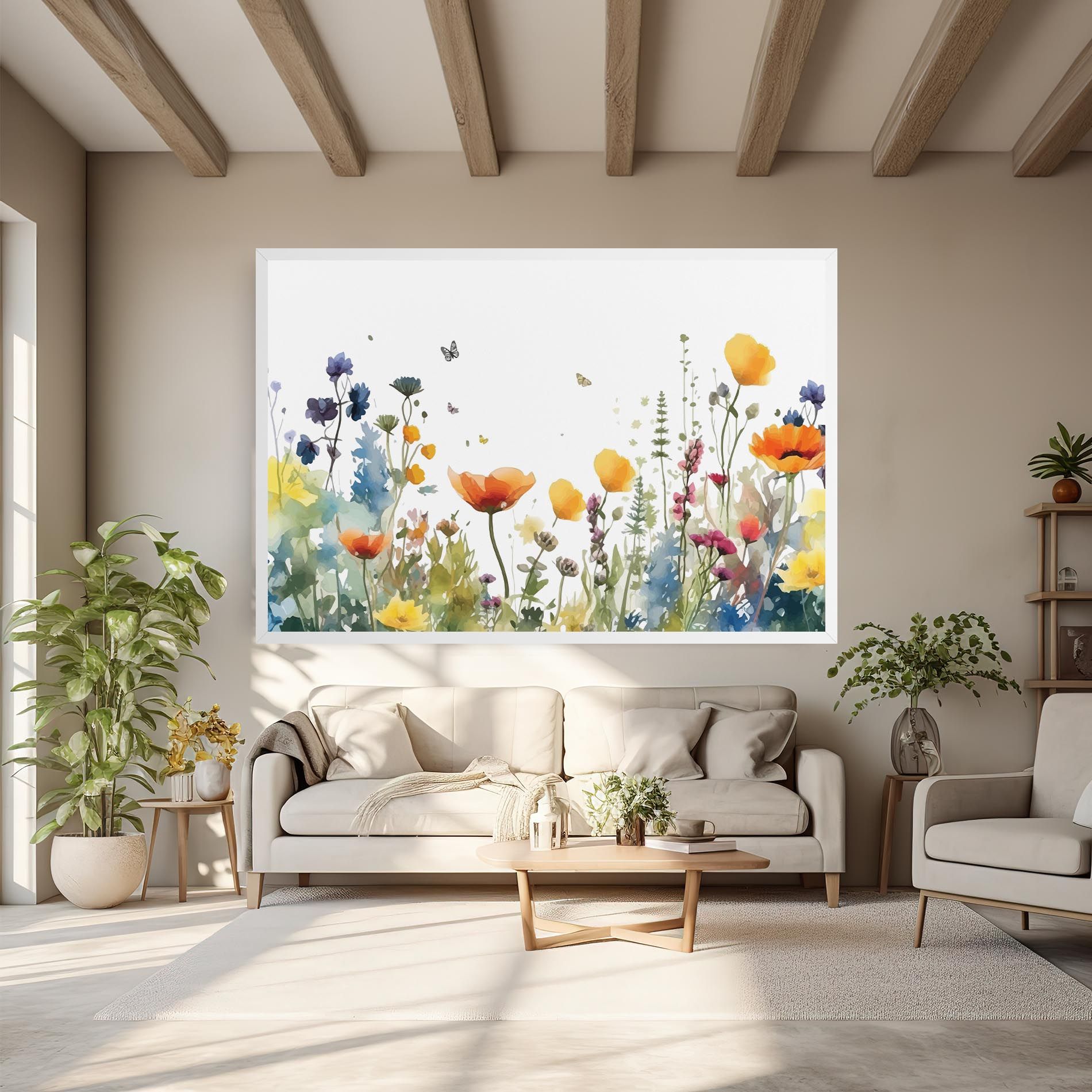 Watercolor Spring Flowers mockup 6