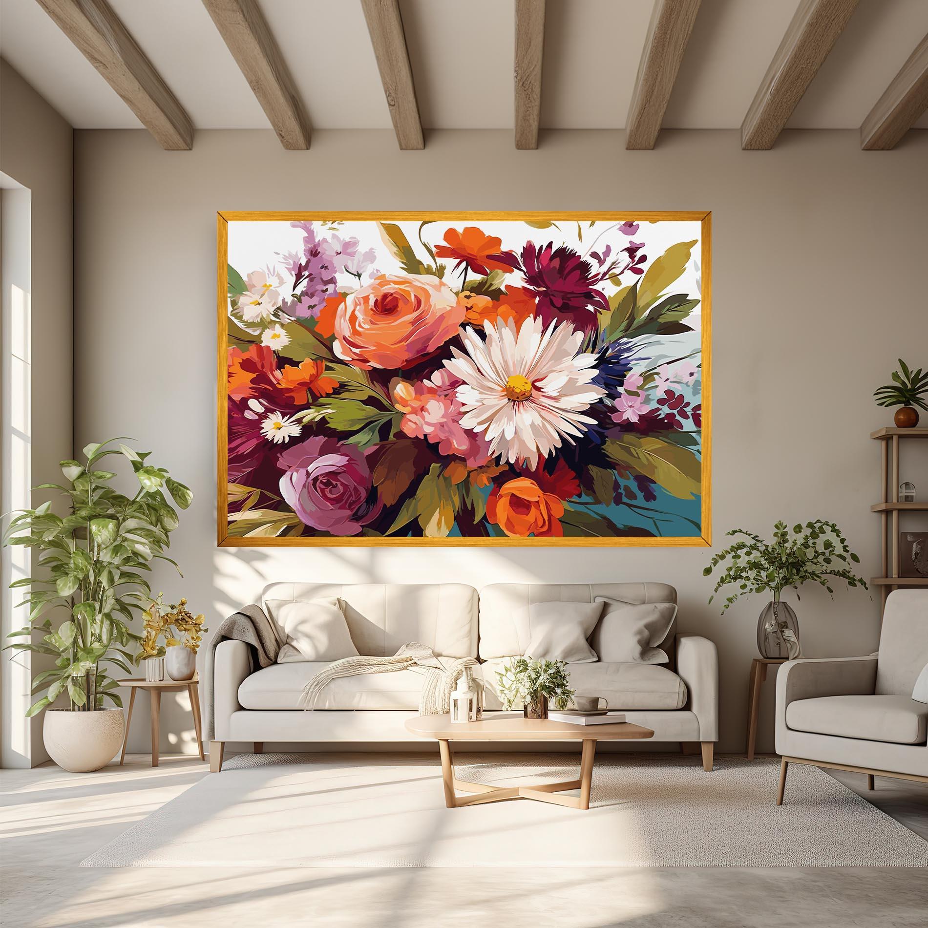 Leinwandbild Cream Orange Spring mockup 6