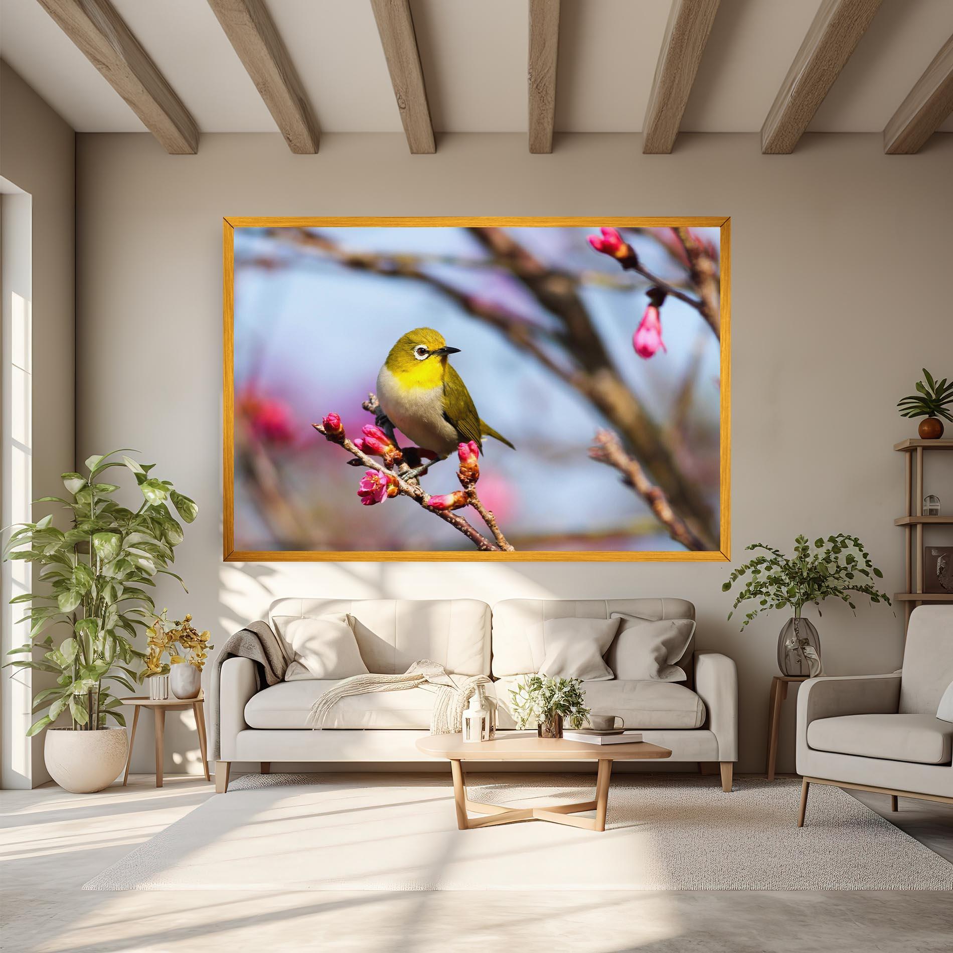 Leinwandbild Cute Pink Flower Buds mockup 6