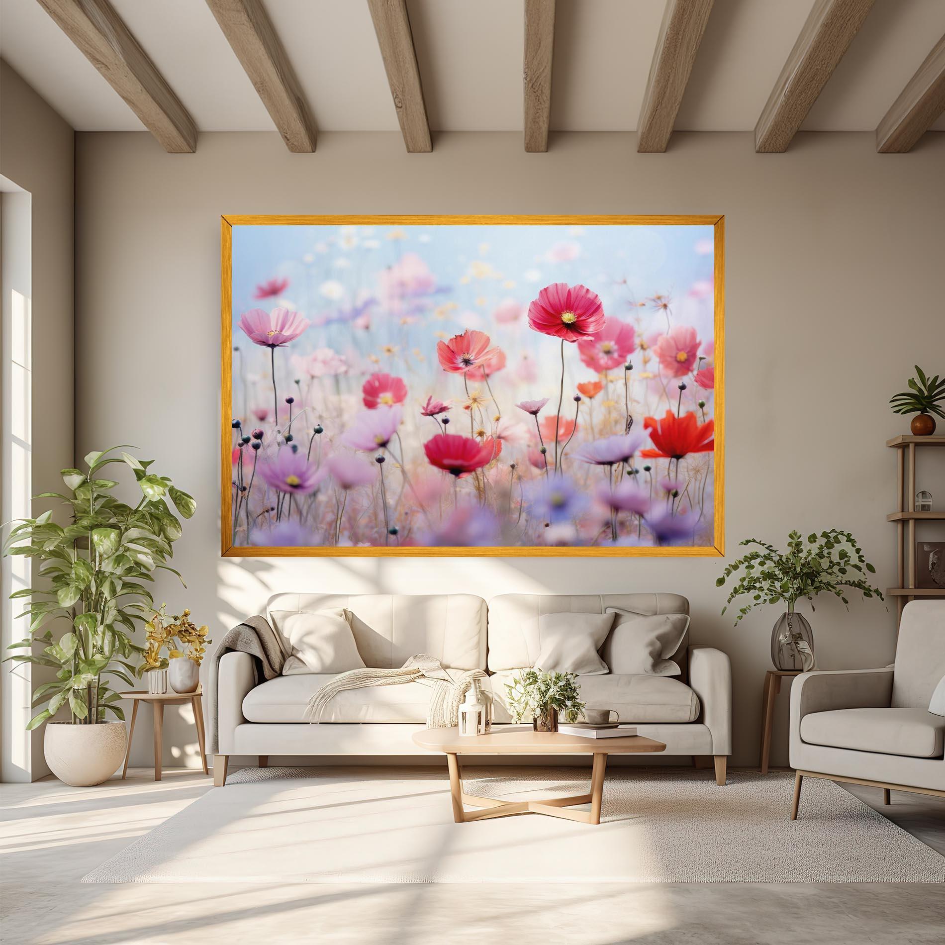 Leinwandbild Dreamy Sprig Pink Flower mockup 6