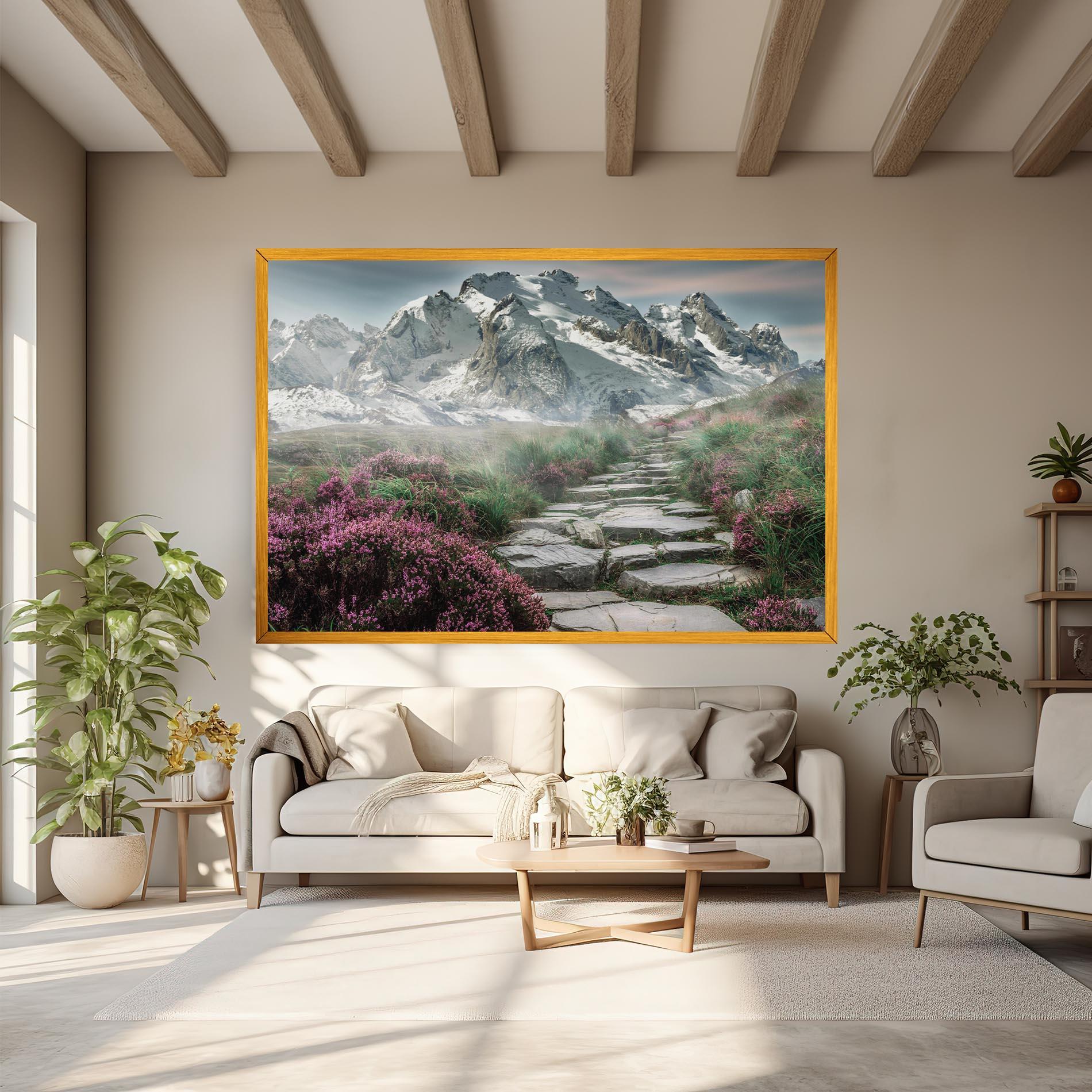Leinwandbild Mountain Spring View mockup 6