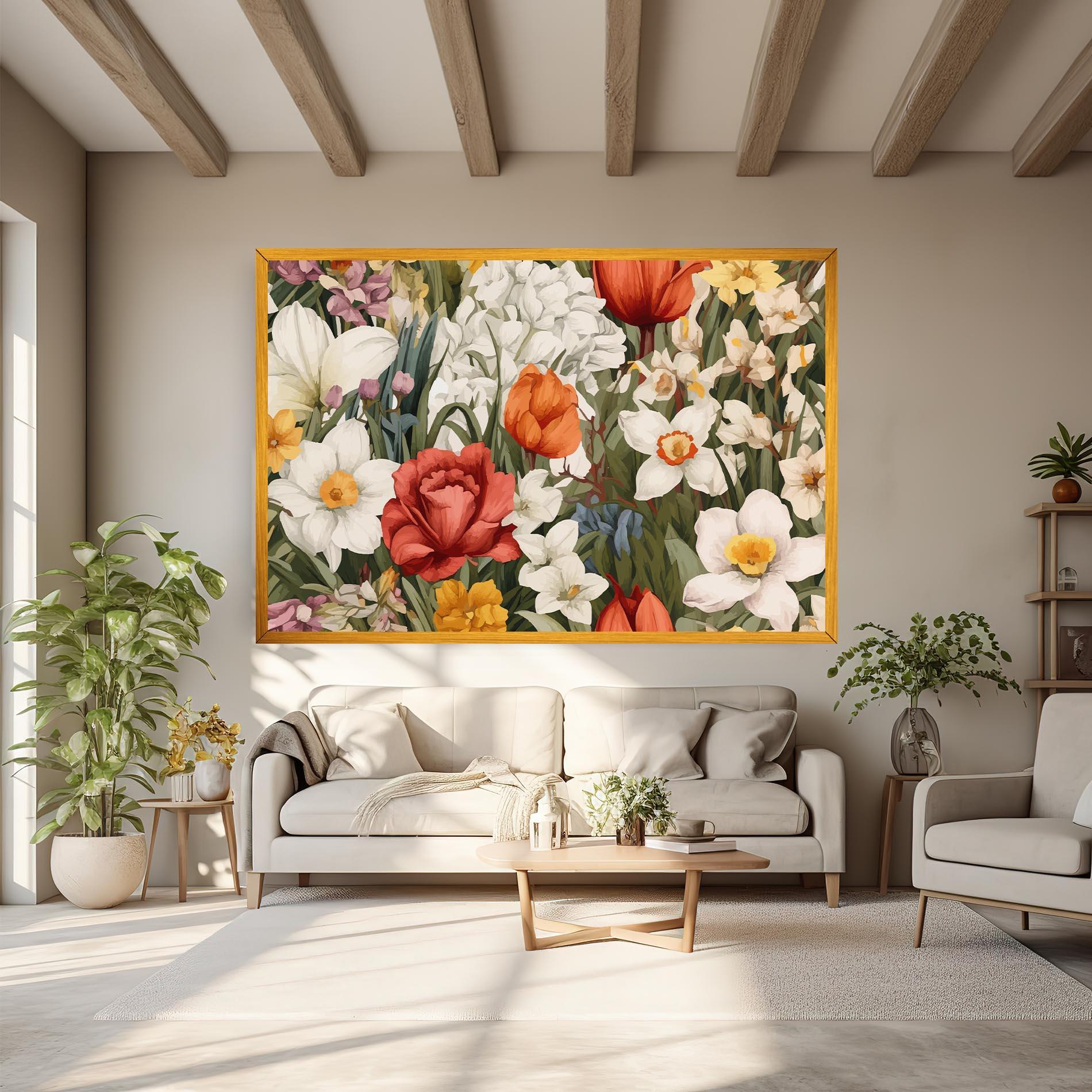 Leinwandbild Orange Red Spring mockup 6