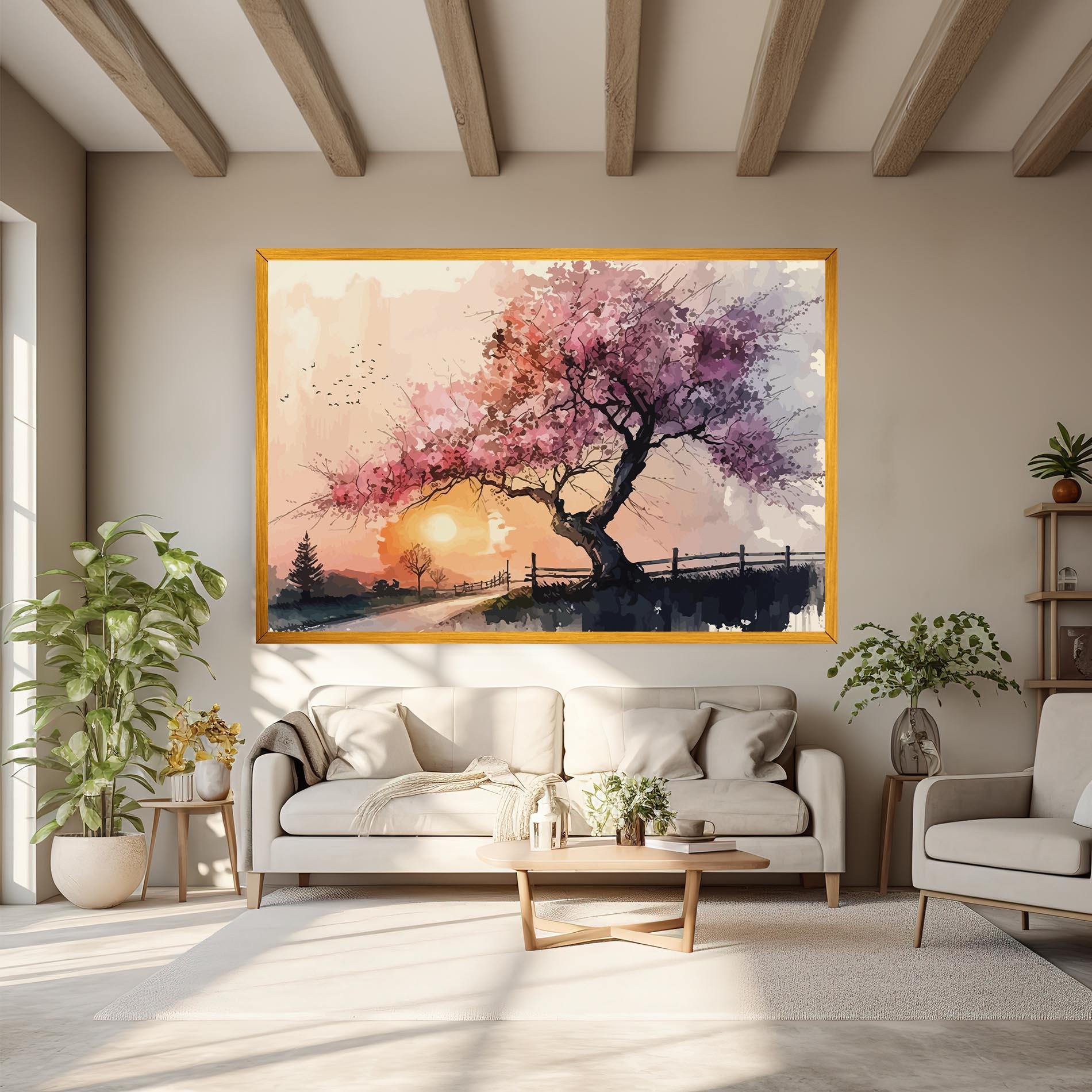 Leinwandbild Sunset Spring mockup 6