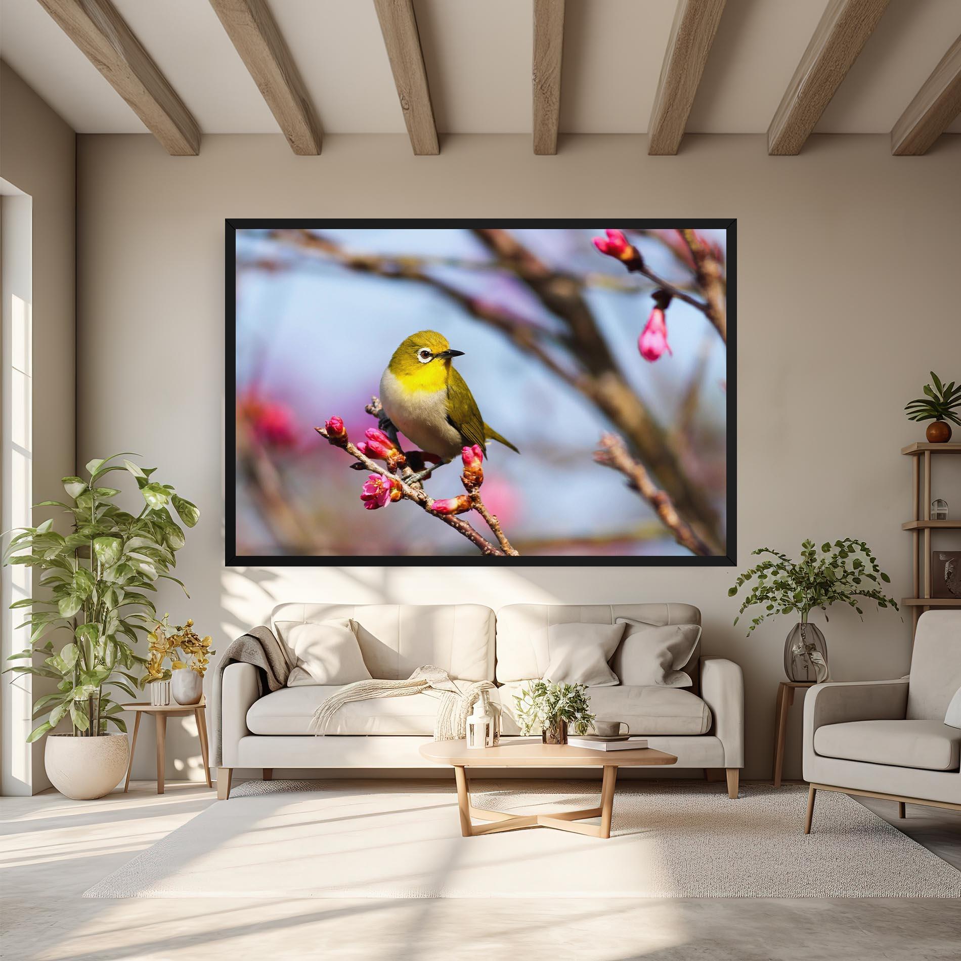 Leinwandbild Cute Pink Flower Buds mockup 6