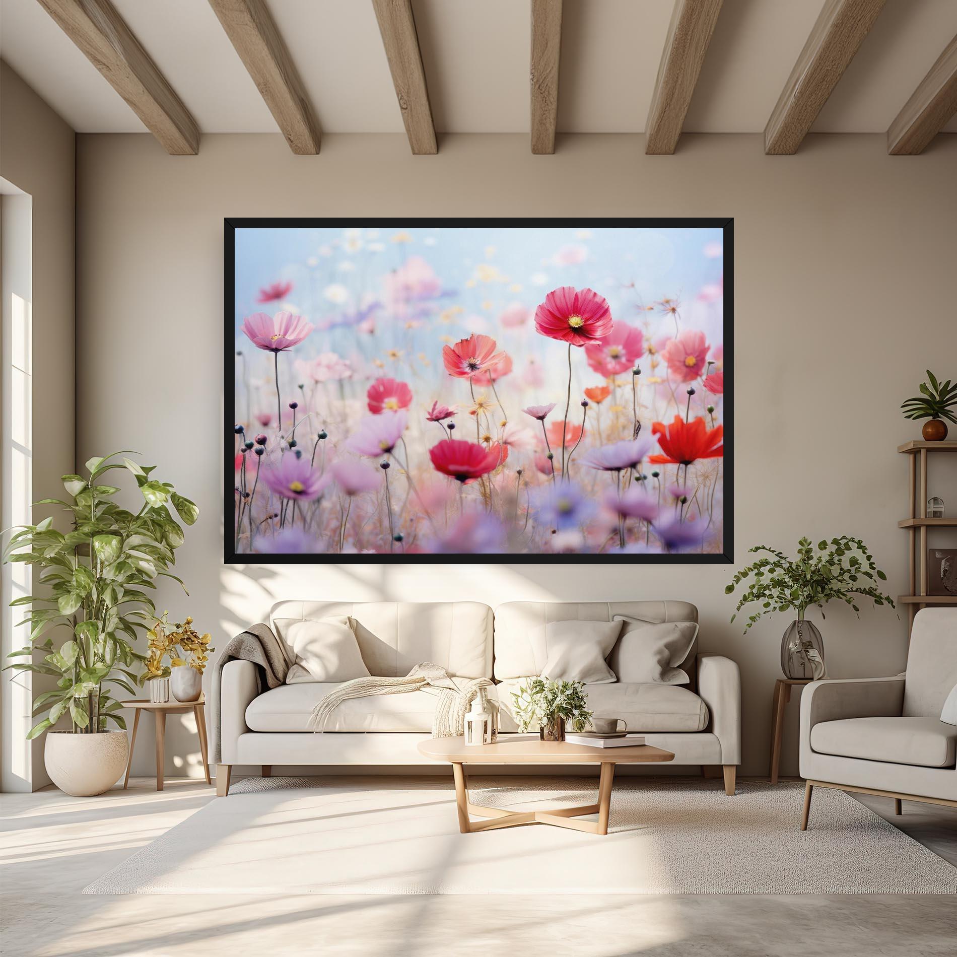 Leinwandbild Dreamy Sprig Pink Flower mockup 6