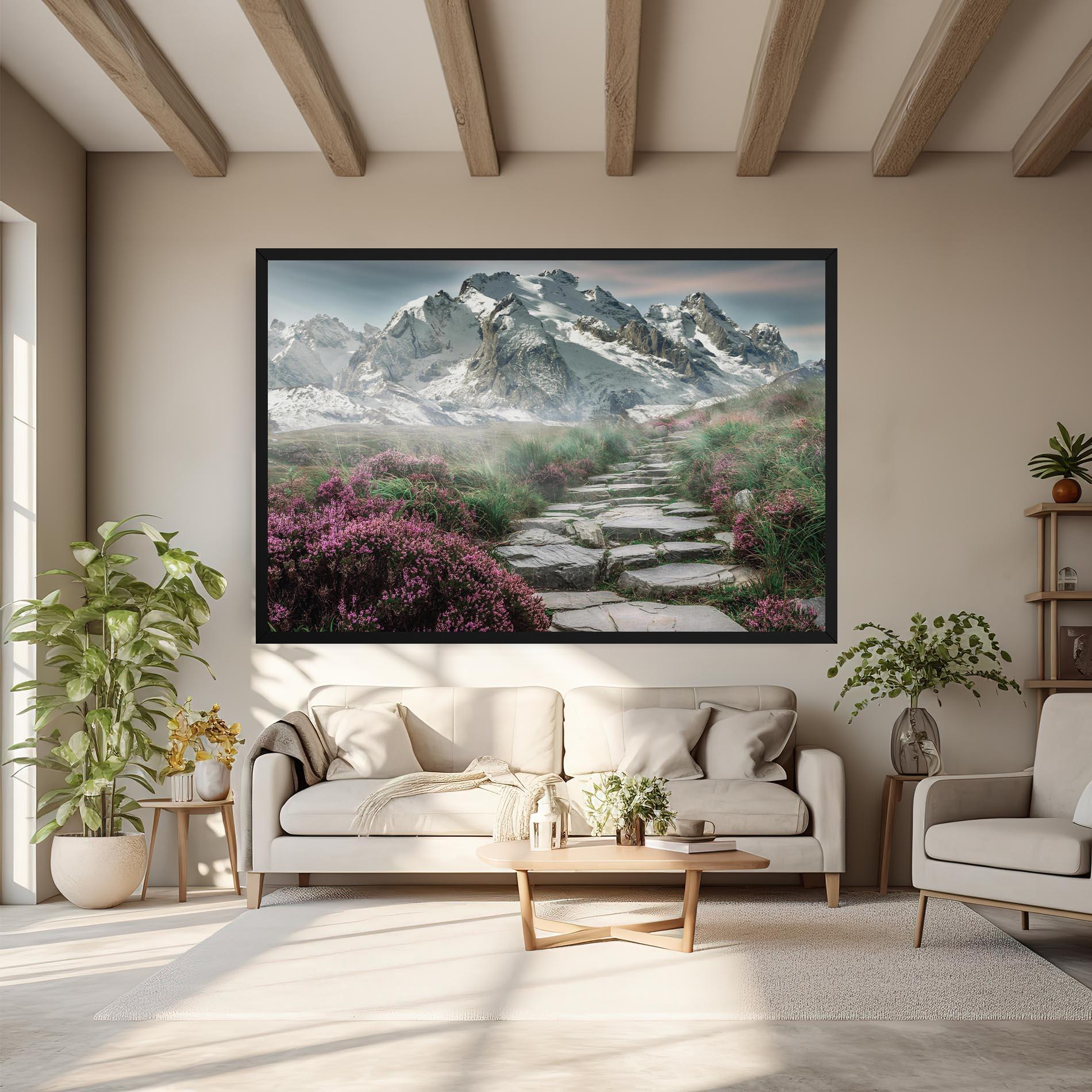 Leinwandbild Mountain Spring View mockup 6
