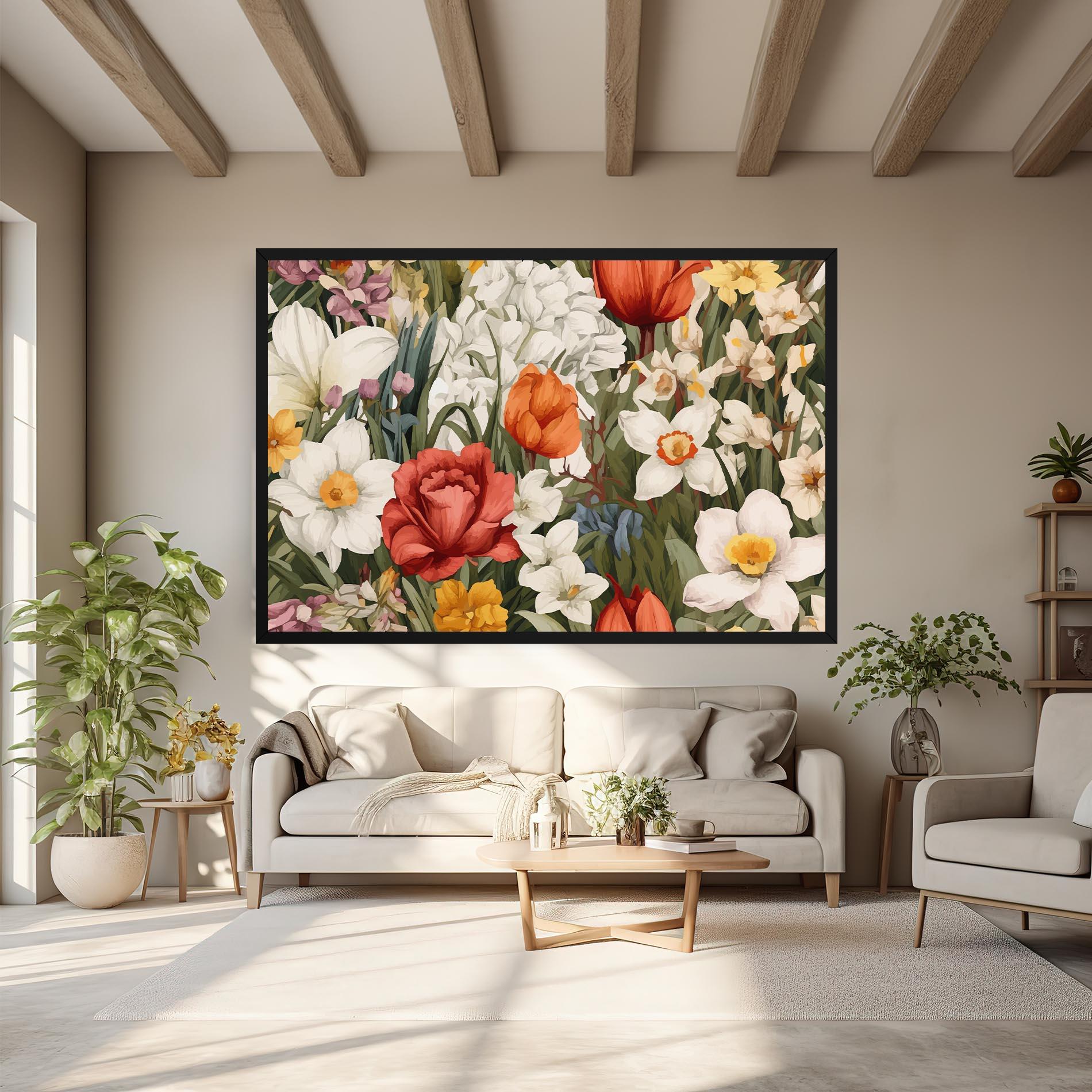 Leinwandbild Orange Red Spring mockup 6