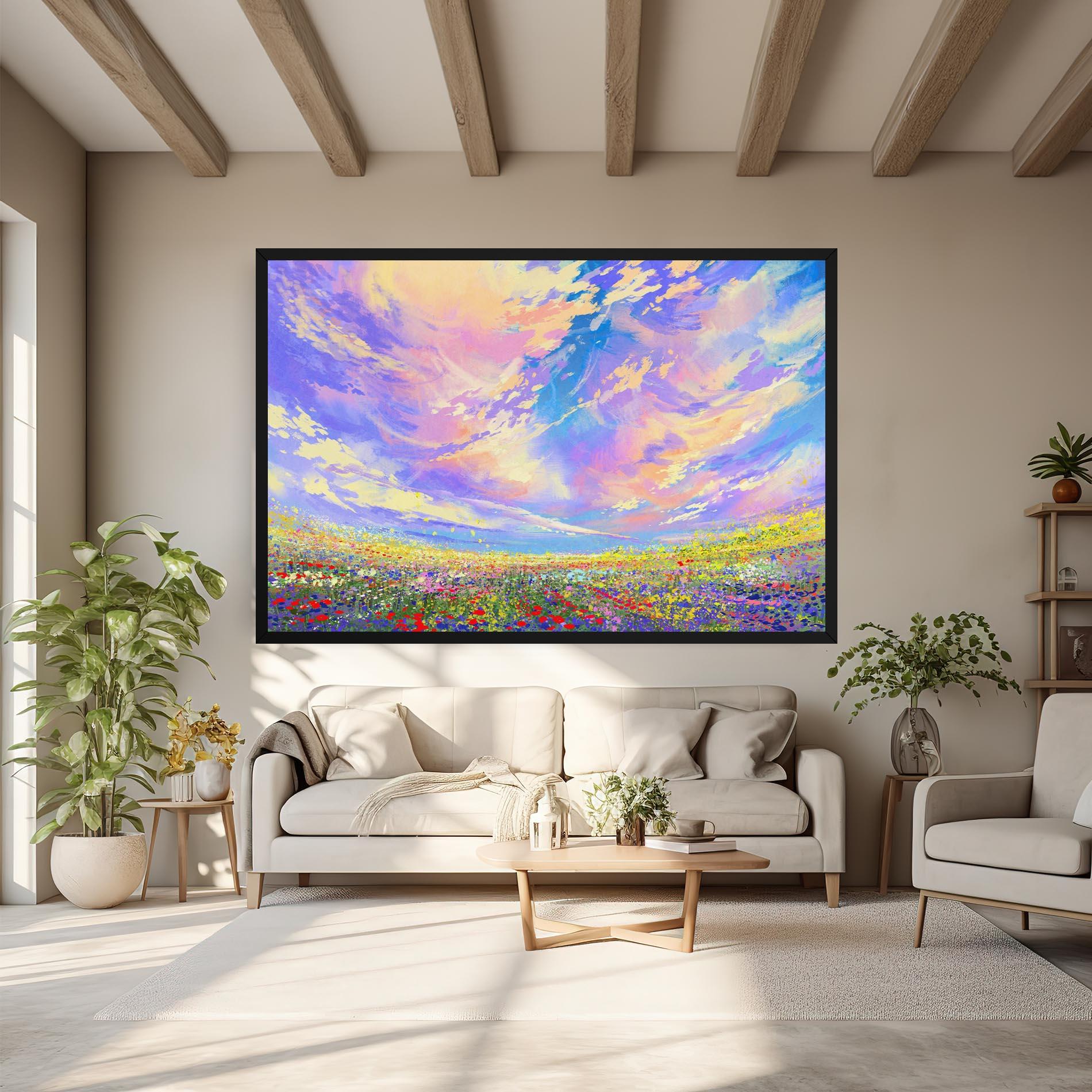 Leinwandbild Spring Field mockup 6