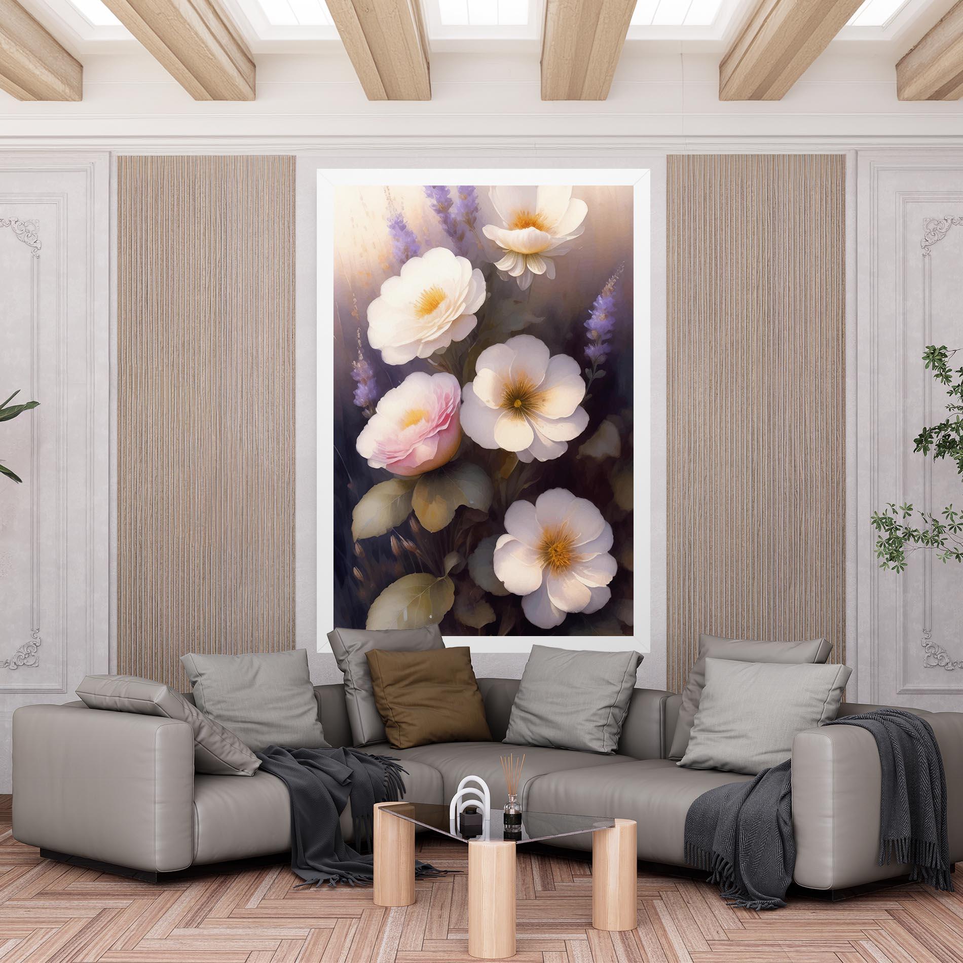 Leinwandbild Cream Flower Spring mockup 6