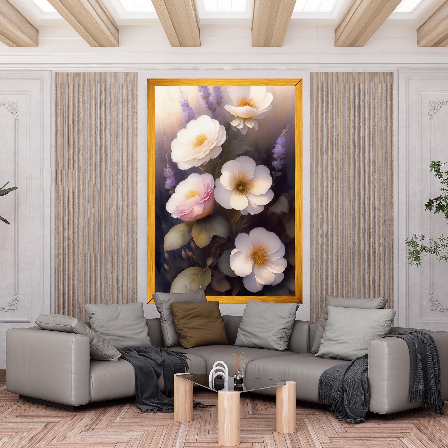 Leinwandbild Cream Flower Spring mockup 6