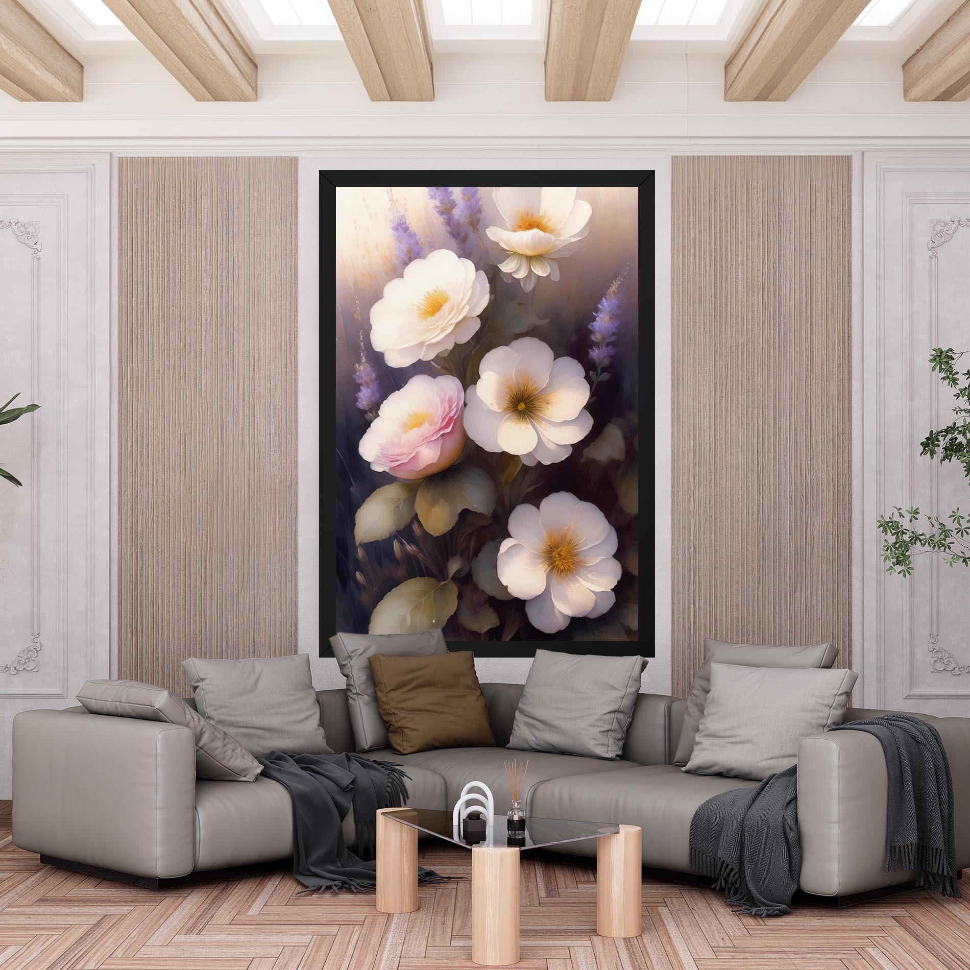 Leinwandbild Cream Flower Spring mockup 6