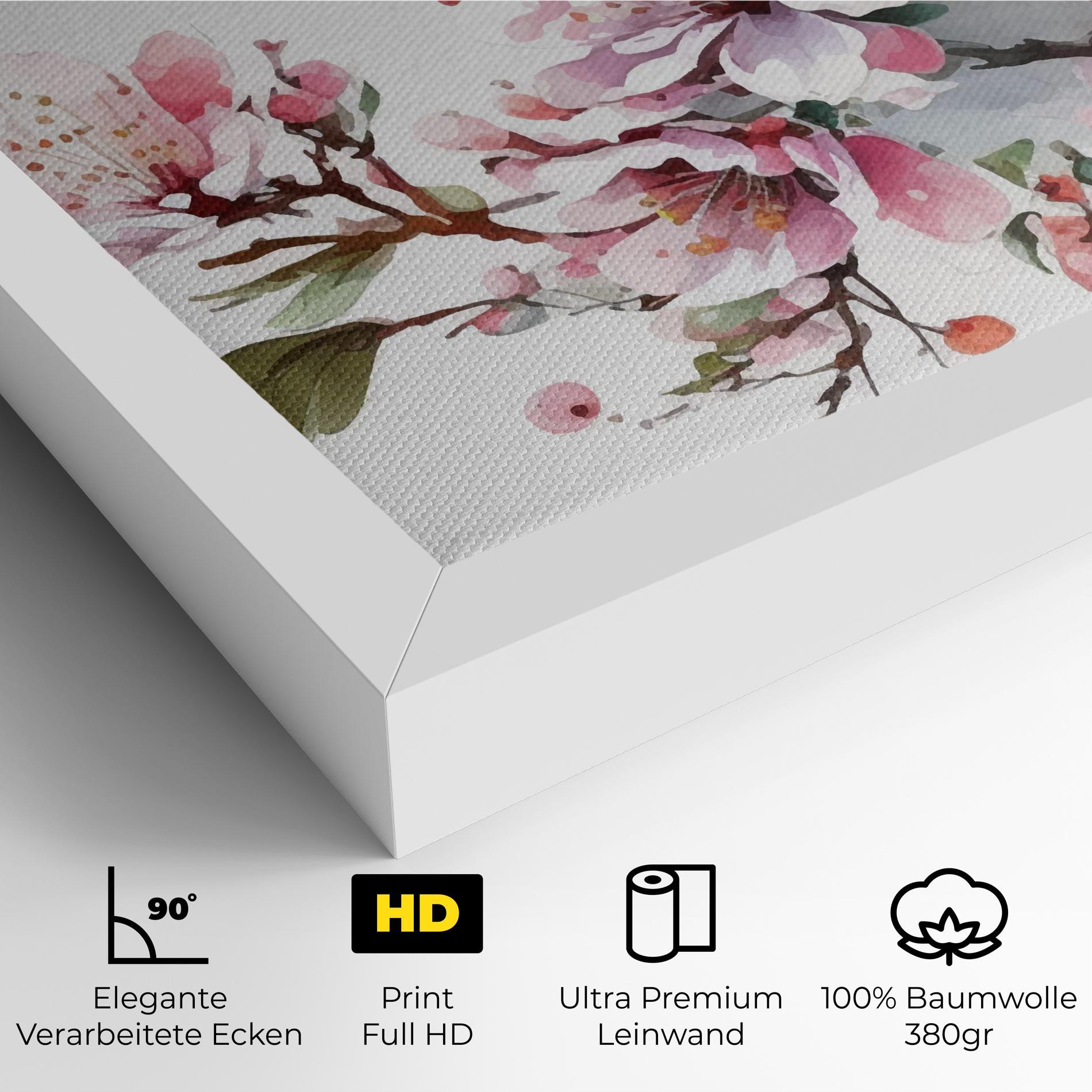Leinwandbild Cherry Spring Flower mockup 4