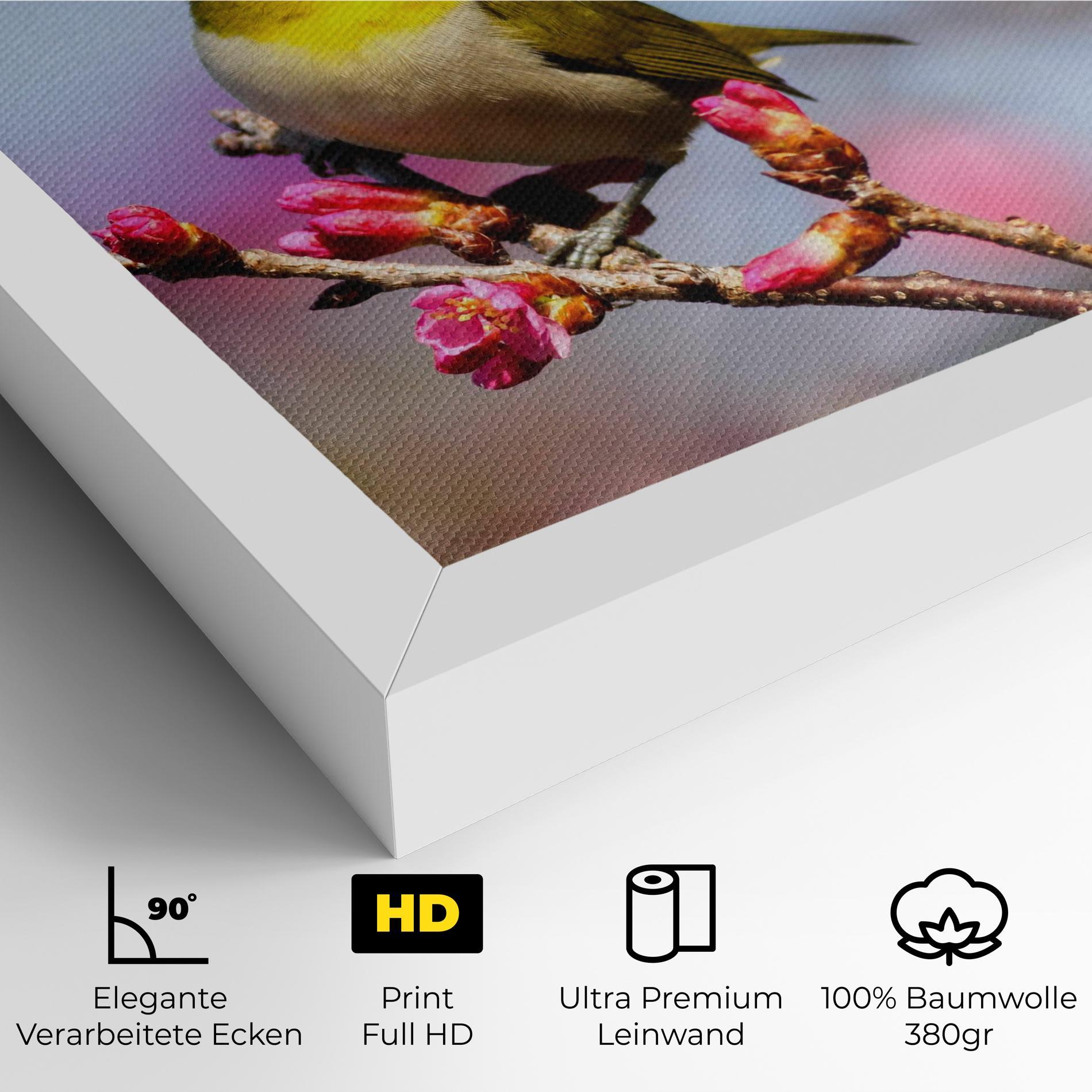 Leinwandbild Cute Pink Flower Buds mockup 4