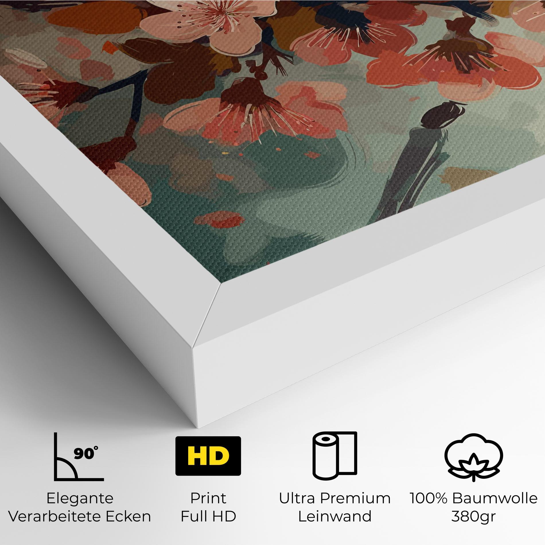 Leinwandbild Cute Spring Flower mockup 4