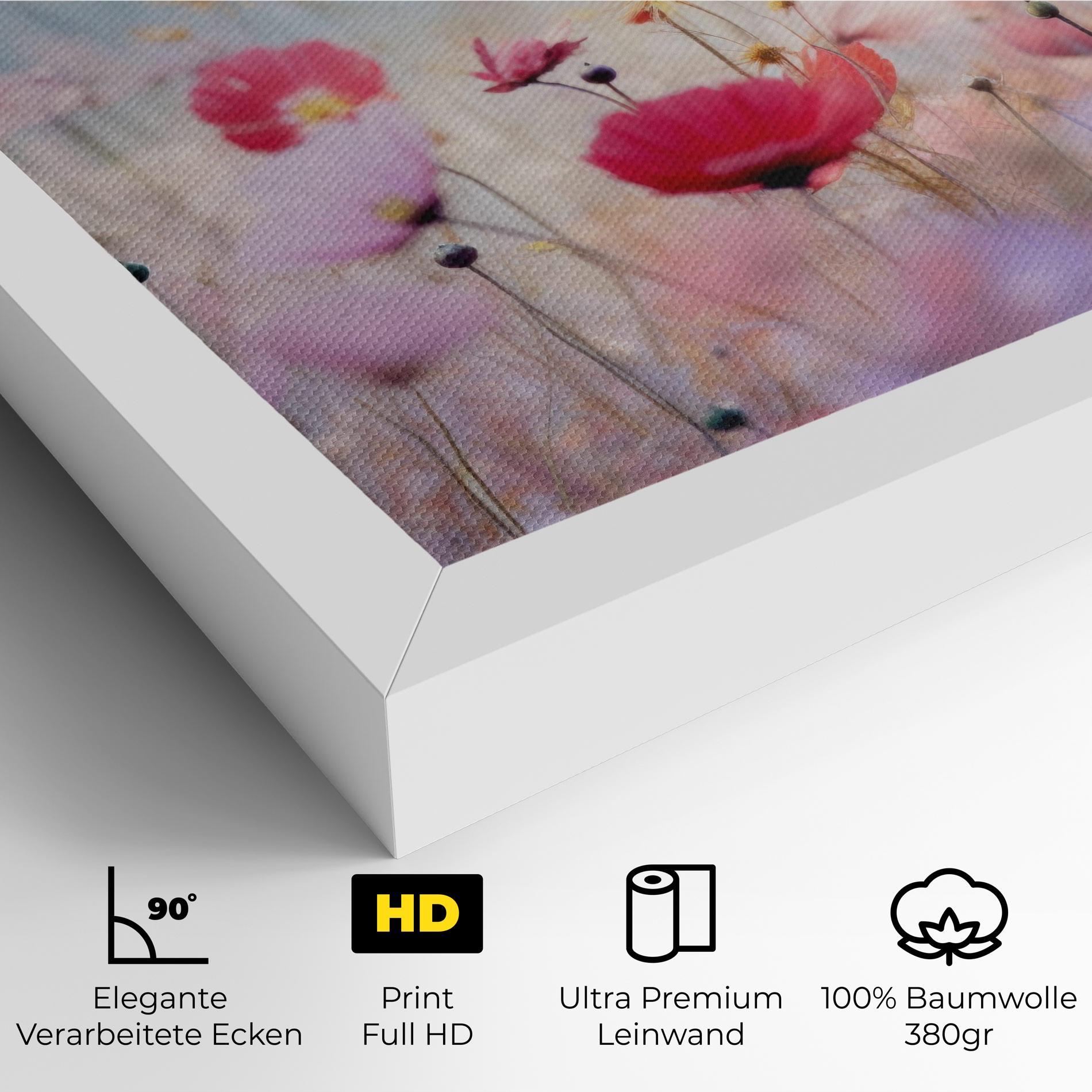 Leinwandbild Dreamy Sprig Pink Flower mockup 4