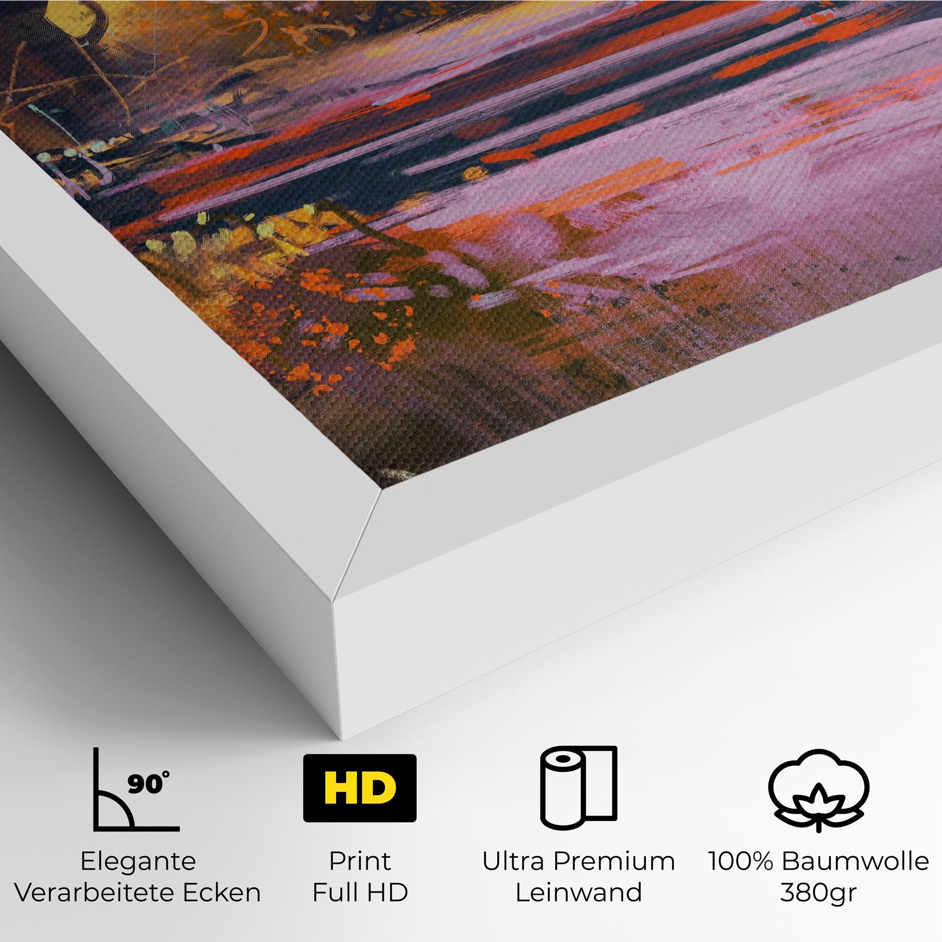 Leinwandbild Landscape Colorful Trees mockup 4