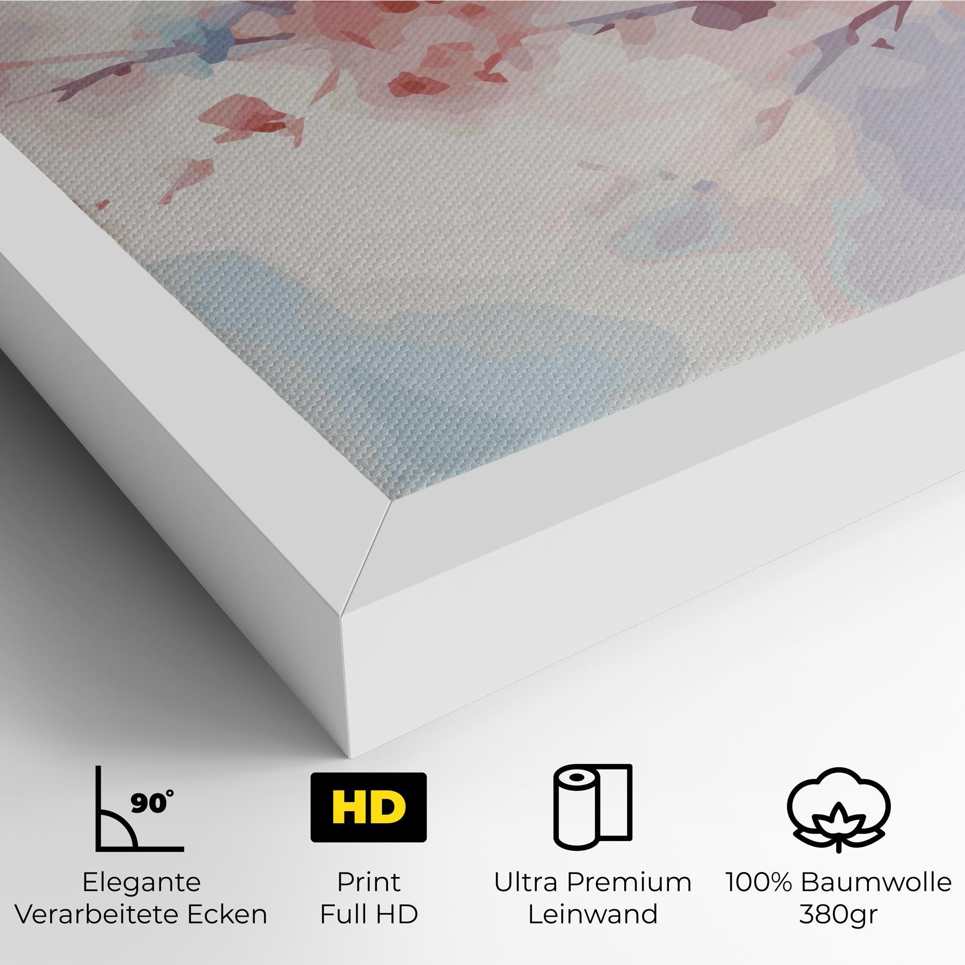 Leinwandbild Pastel Spring Flowers mockup 4