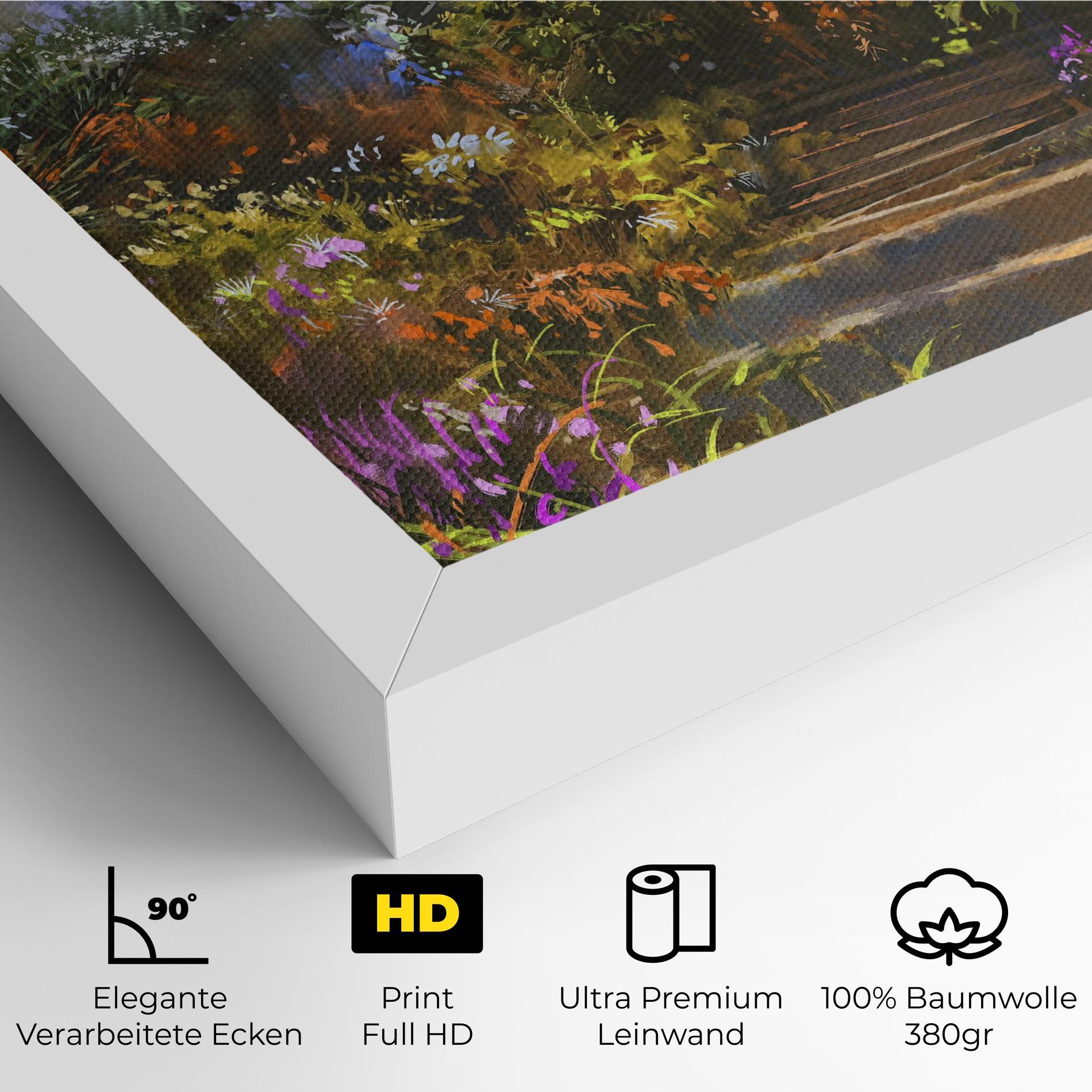 Leinwandbild Spring Staircase Painting mockup 4