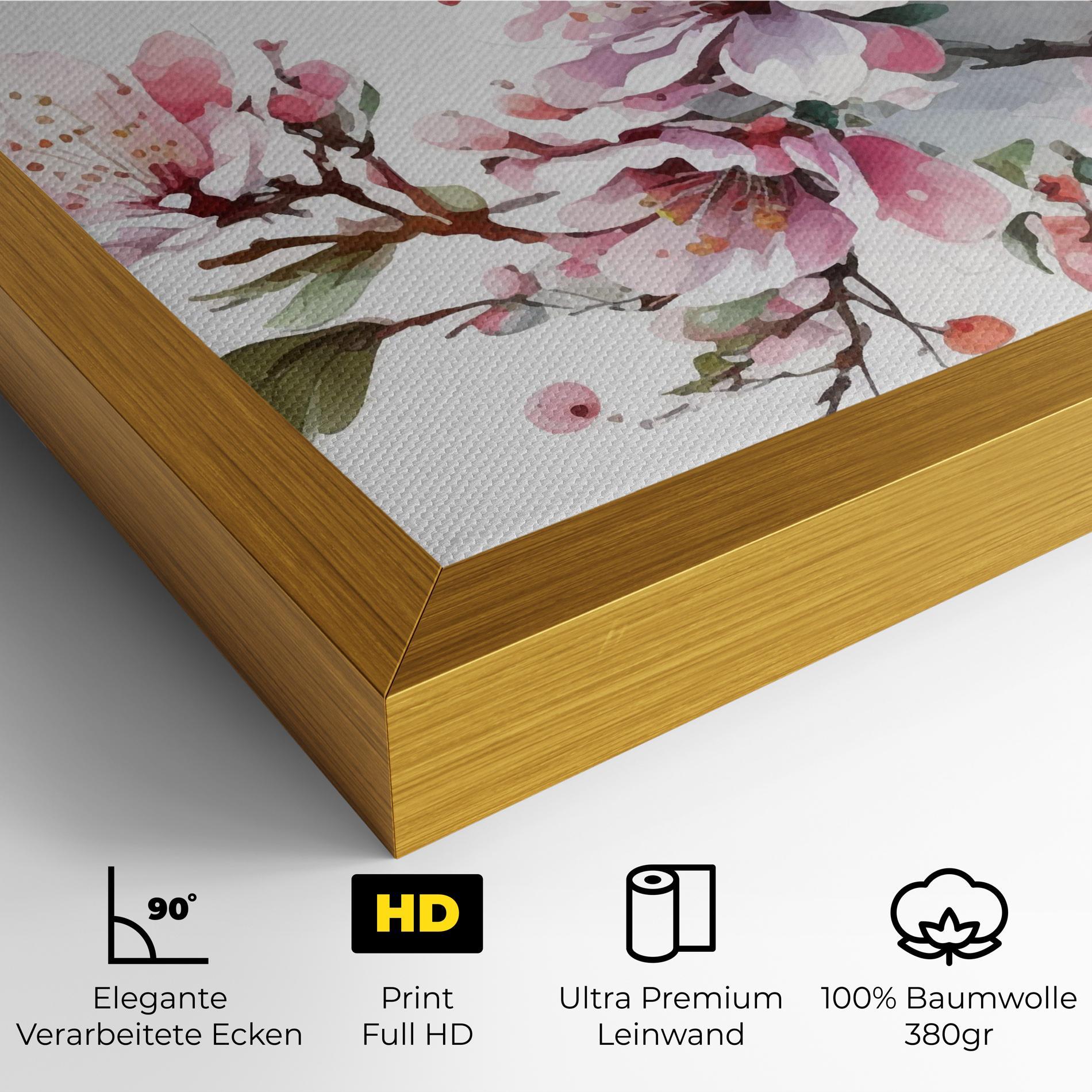 Leinwandbild Cherry Spring Flower mockup 4