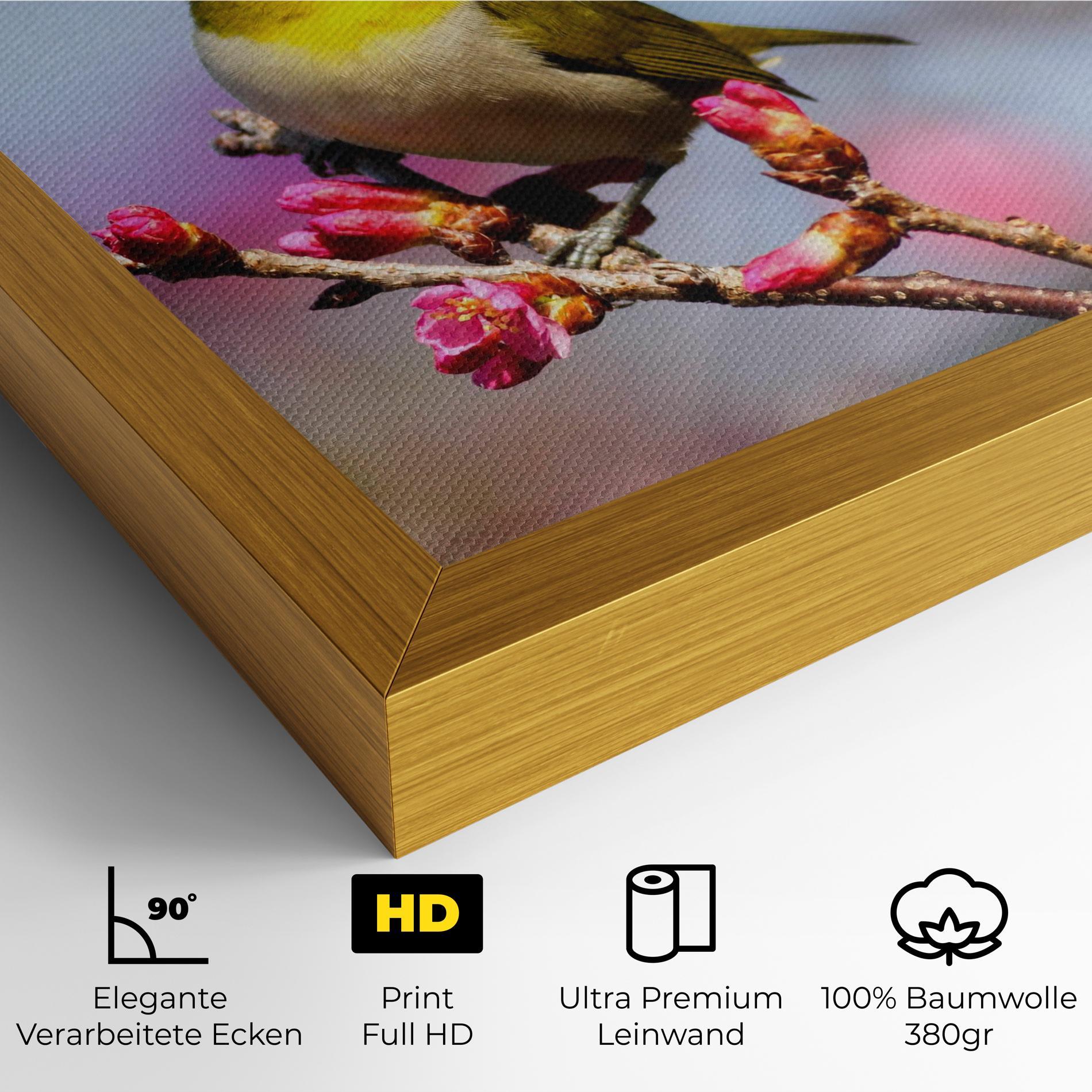 Leinwandbild Cute Pink Flower Buds mockup 4