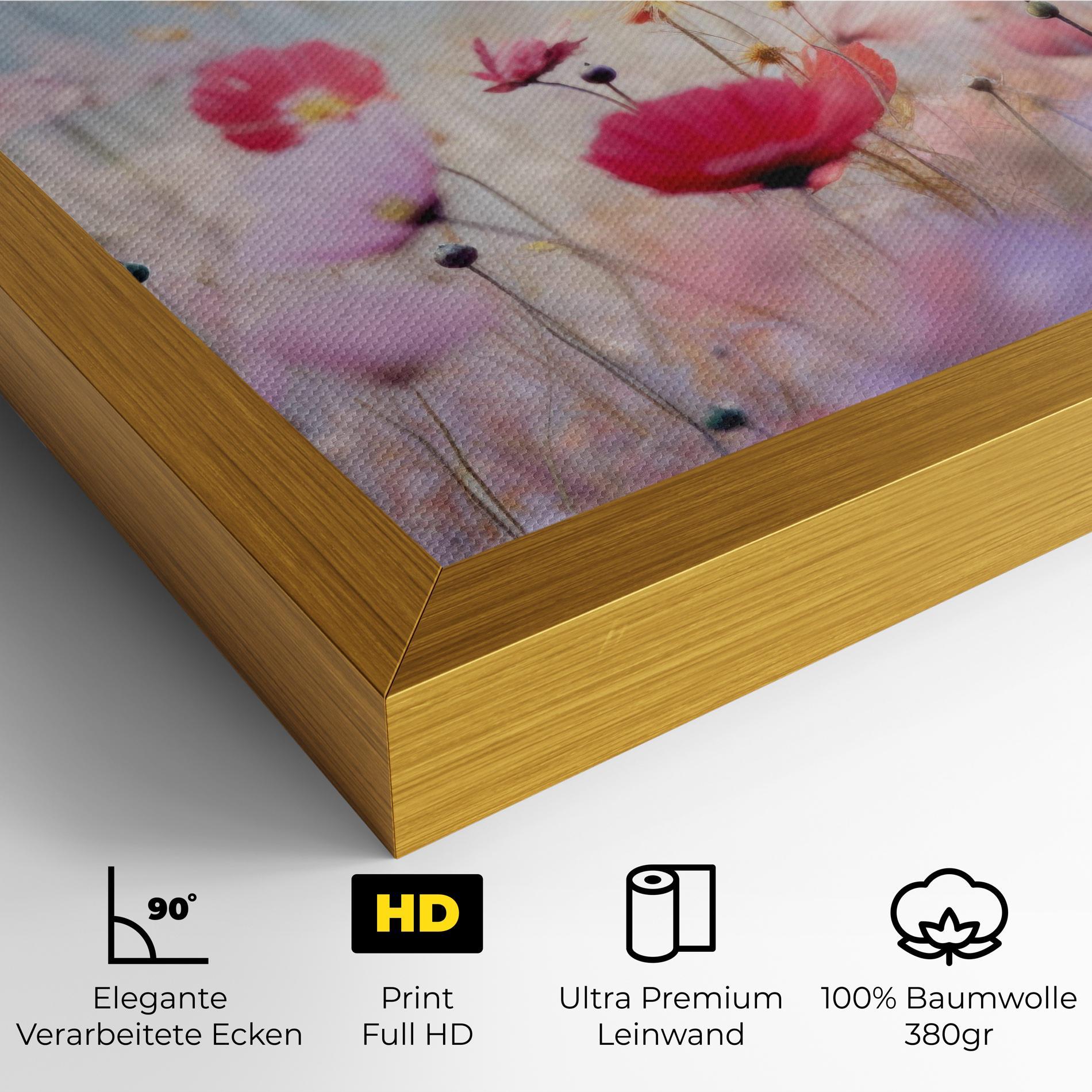 Leinwandbild Dreamy Sprig Pink Flower mockup 4