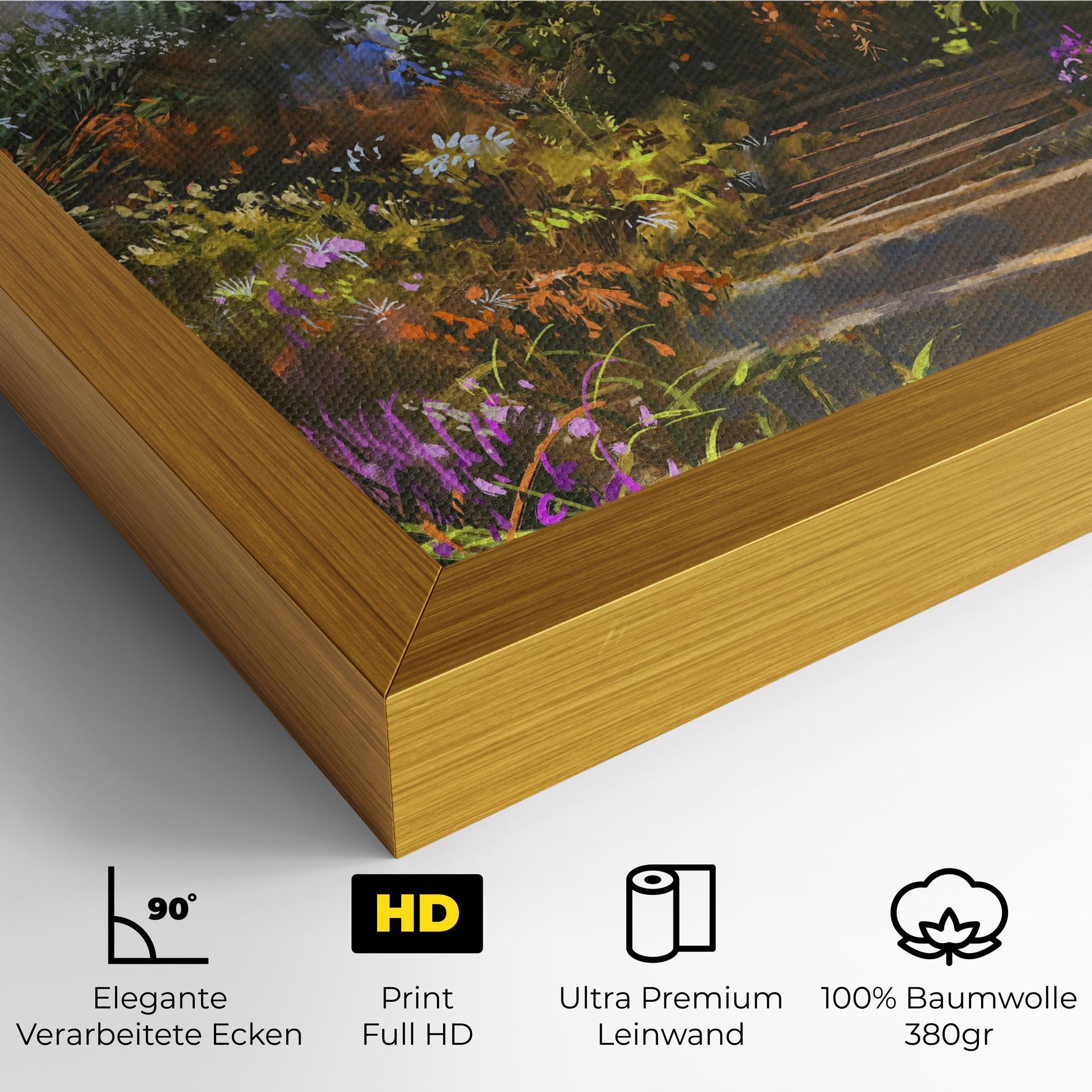 Leinwandbild Spring Staircase Painting mockup 4