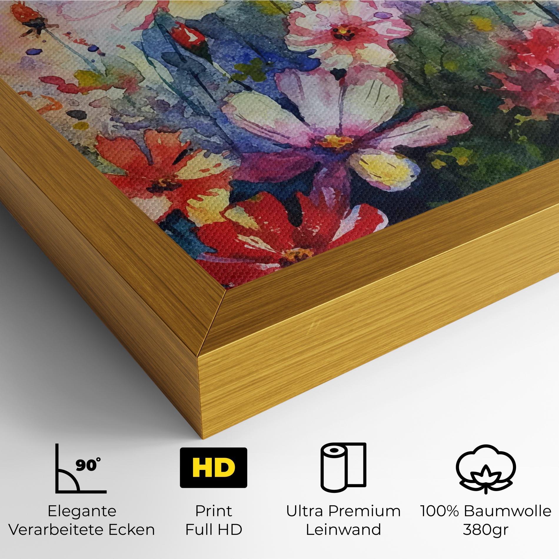 Leinwandbild Water Art Flowers mockup 4