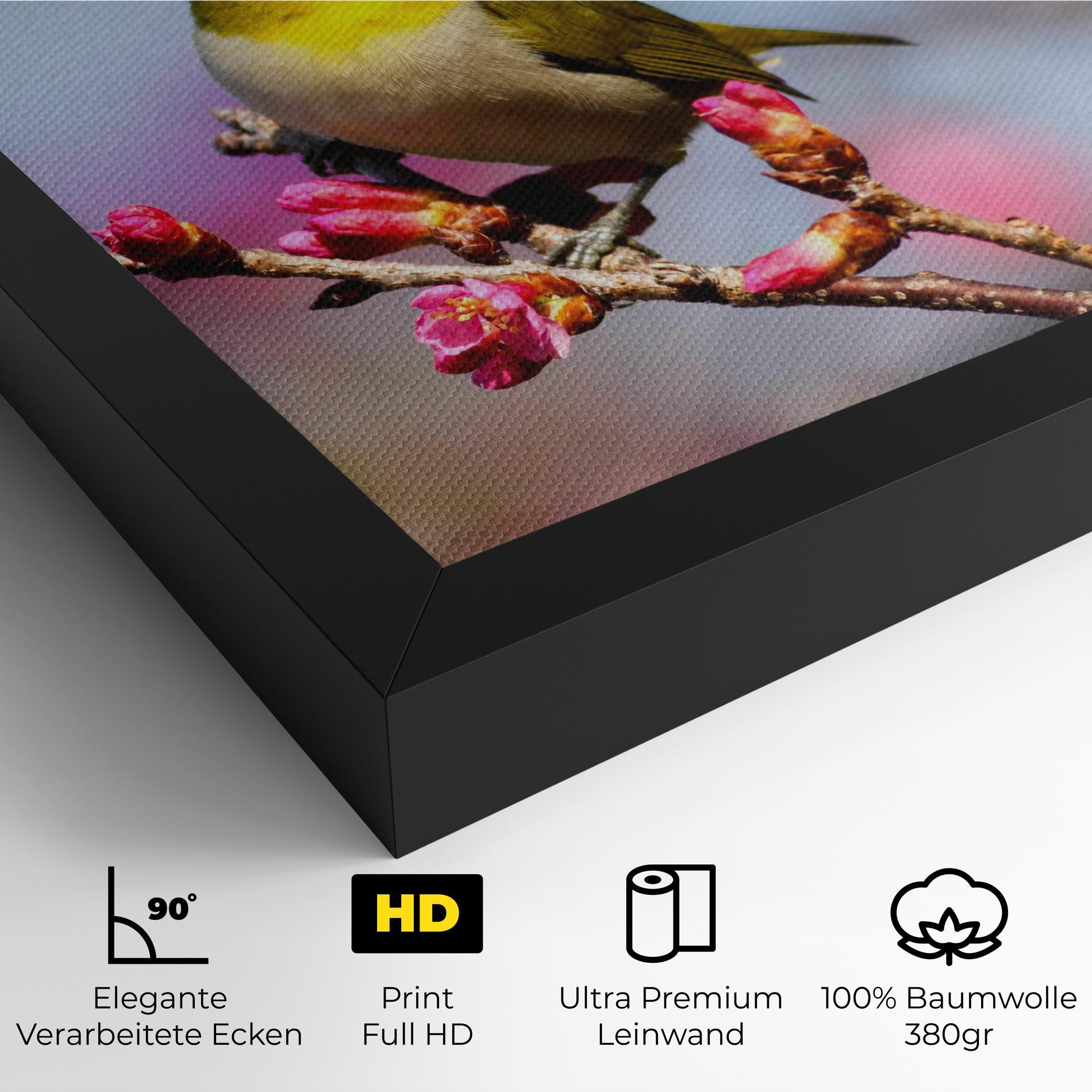 Leinwandbild Cute Pink Flower Buds mockup 4