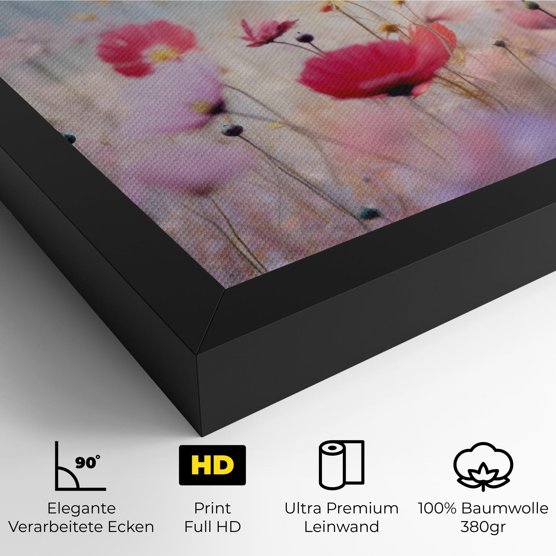 Leinwandbild Dreamy Sprig Pink Flower mockup 4