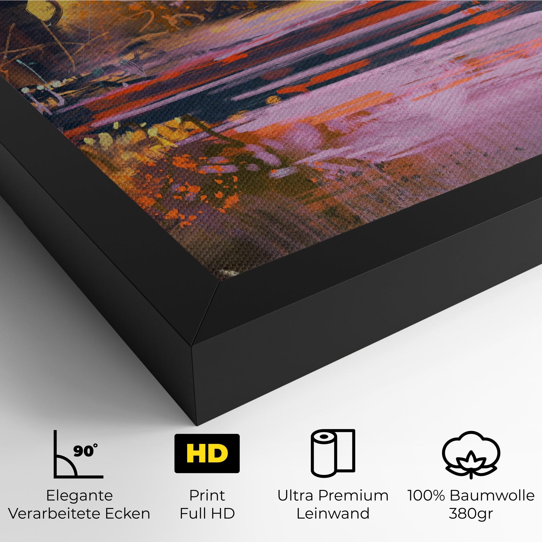 Leinwandbild Landscape Colorful Trees mockup 4