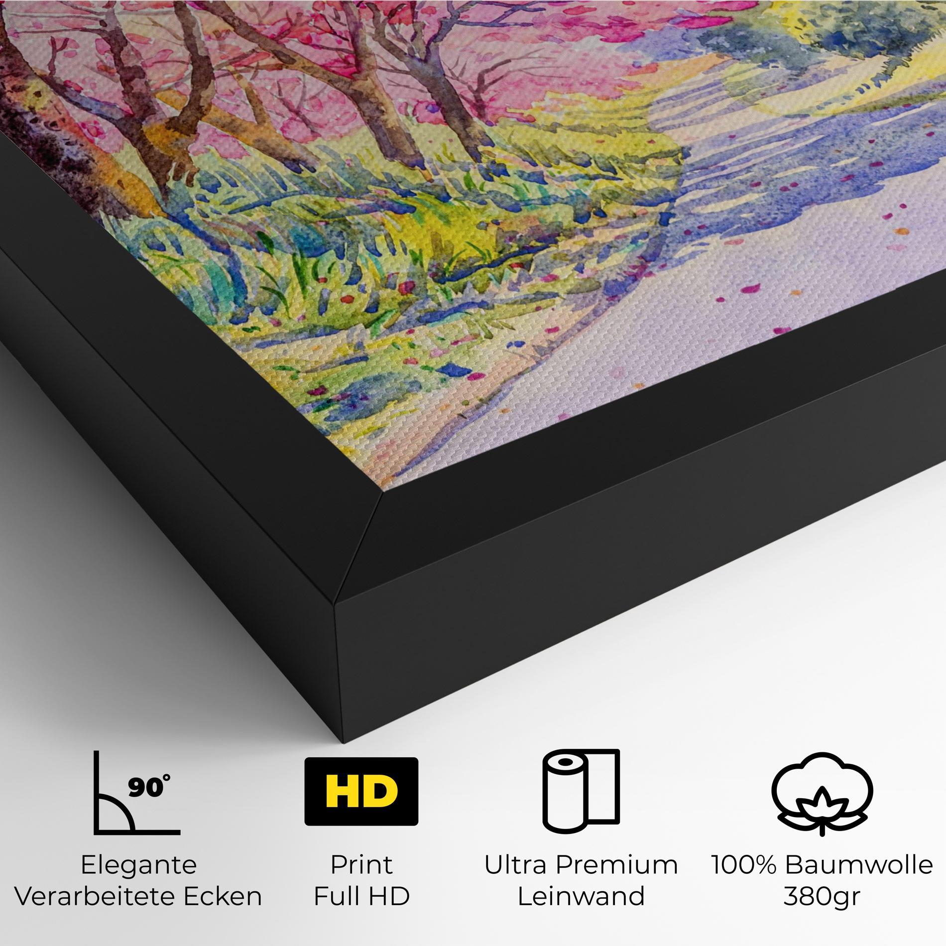 Leinwandbild Pink Trees Art mockup 4