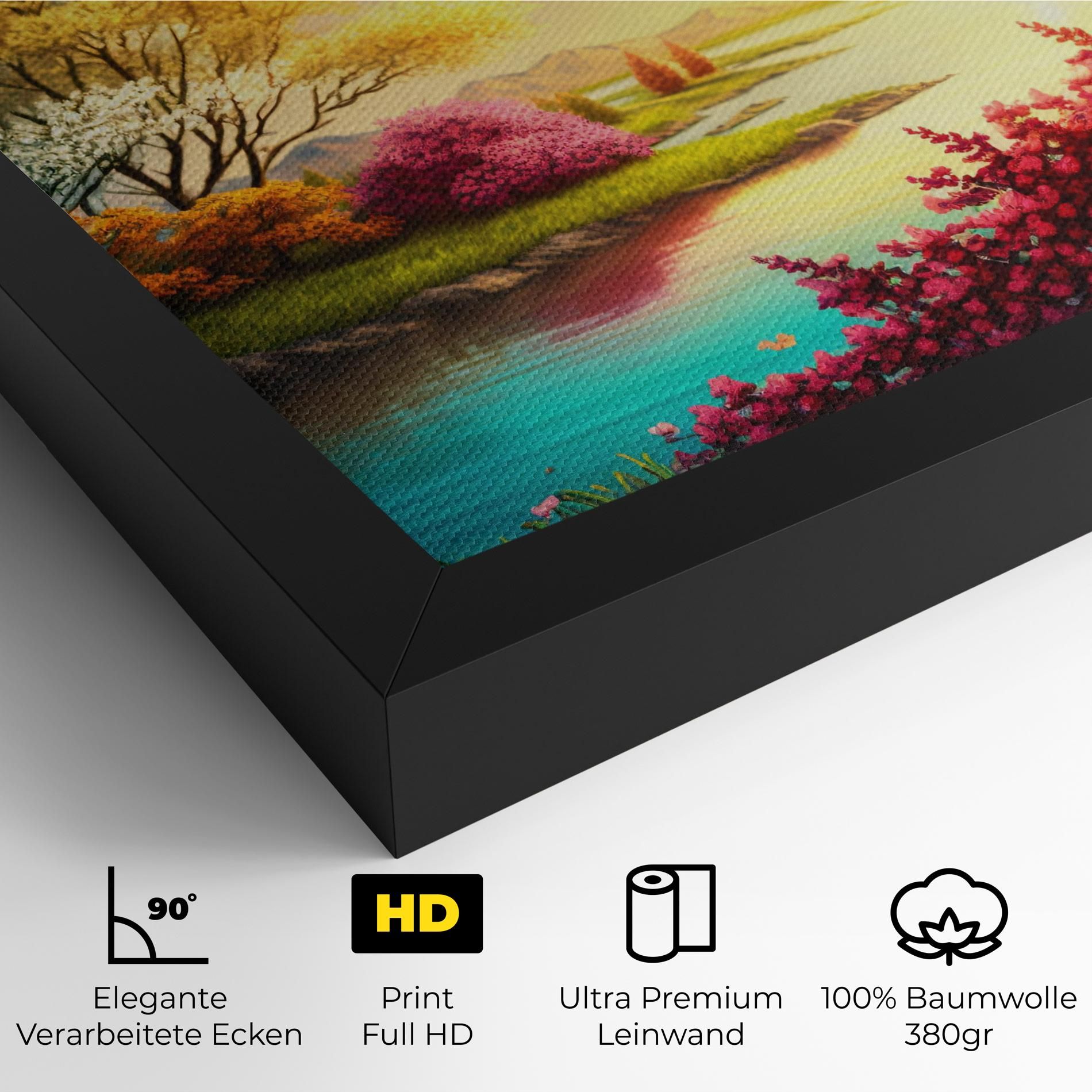 Pink Yellow Trees mockup 4