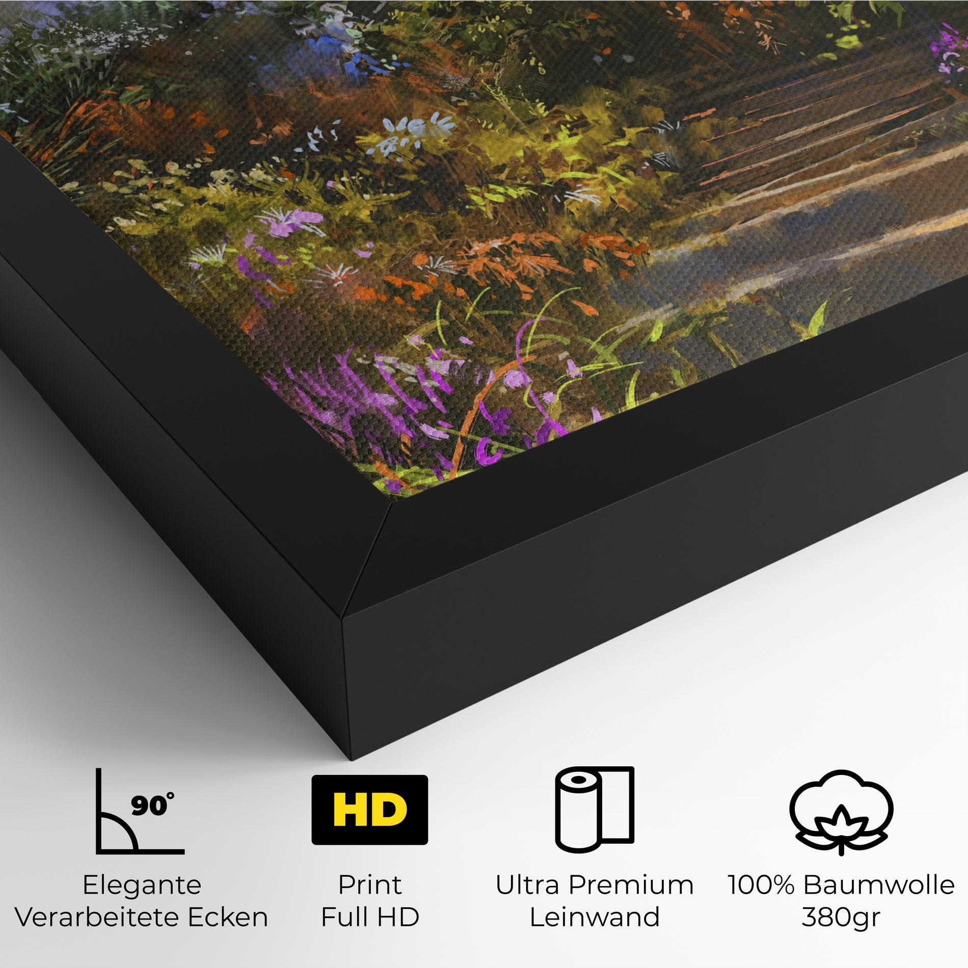 Leinwandbild Spring Staircase Painting mockup 4